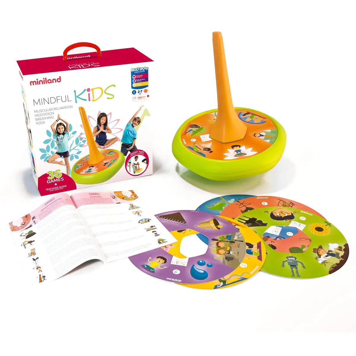 Miniland Mindful Kids - Giant Mindfulness Spinning Top - Multitheme 1