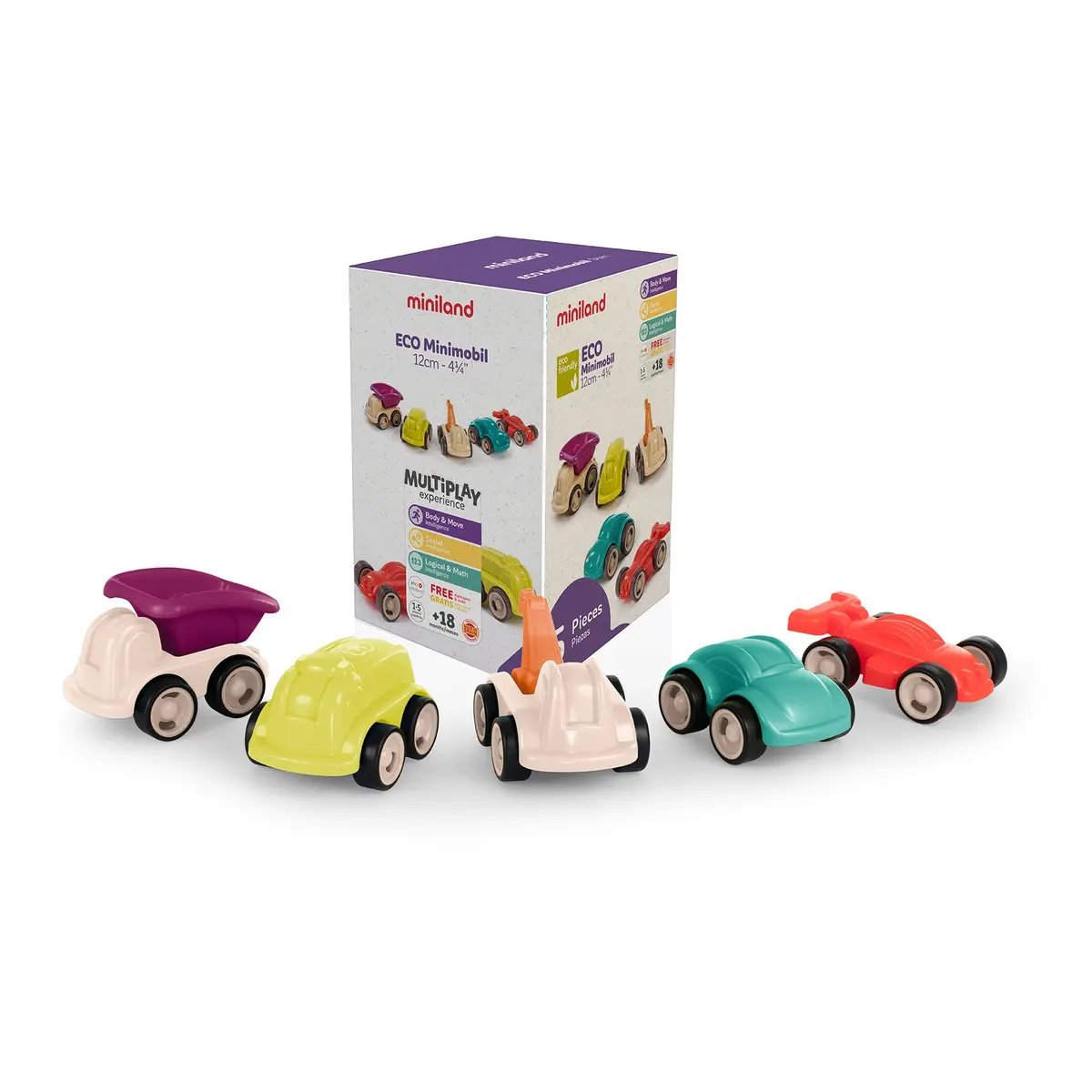 Miniland Eco-Friendly Minimobil Vehicles - Playful Set Of 5 1