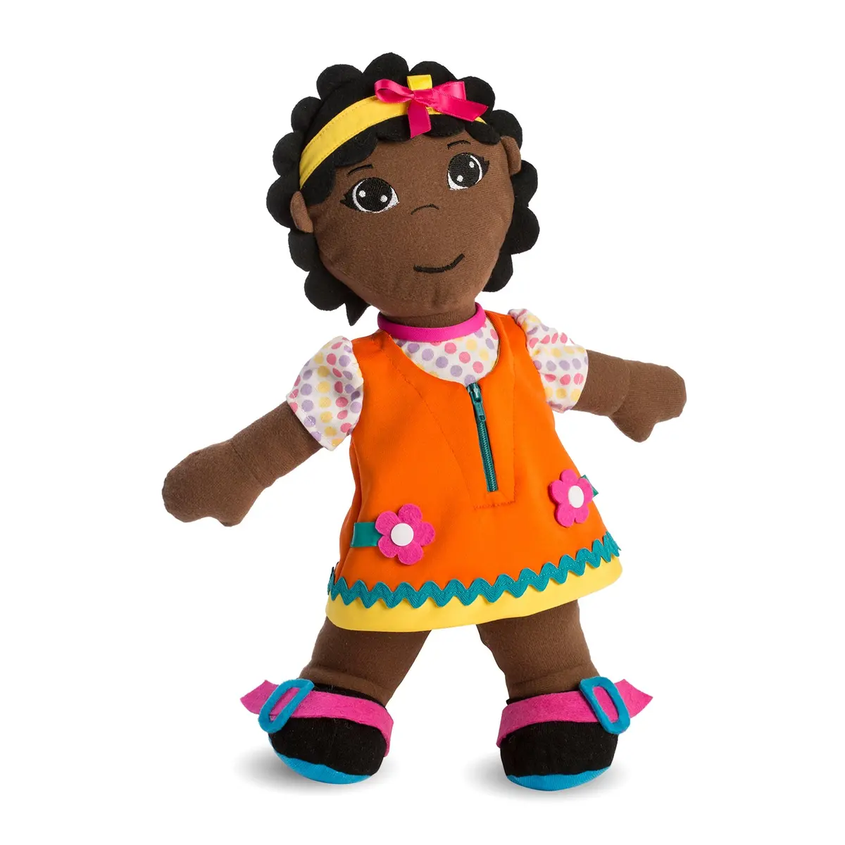 Miniland Multicultural Fastening Dolls - African Girl - Educational Toy 1