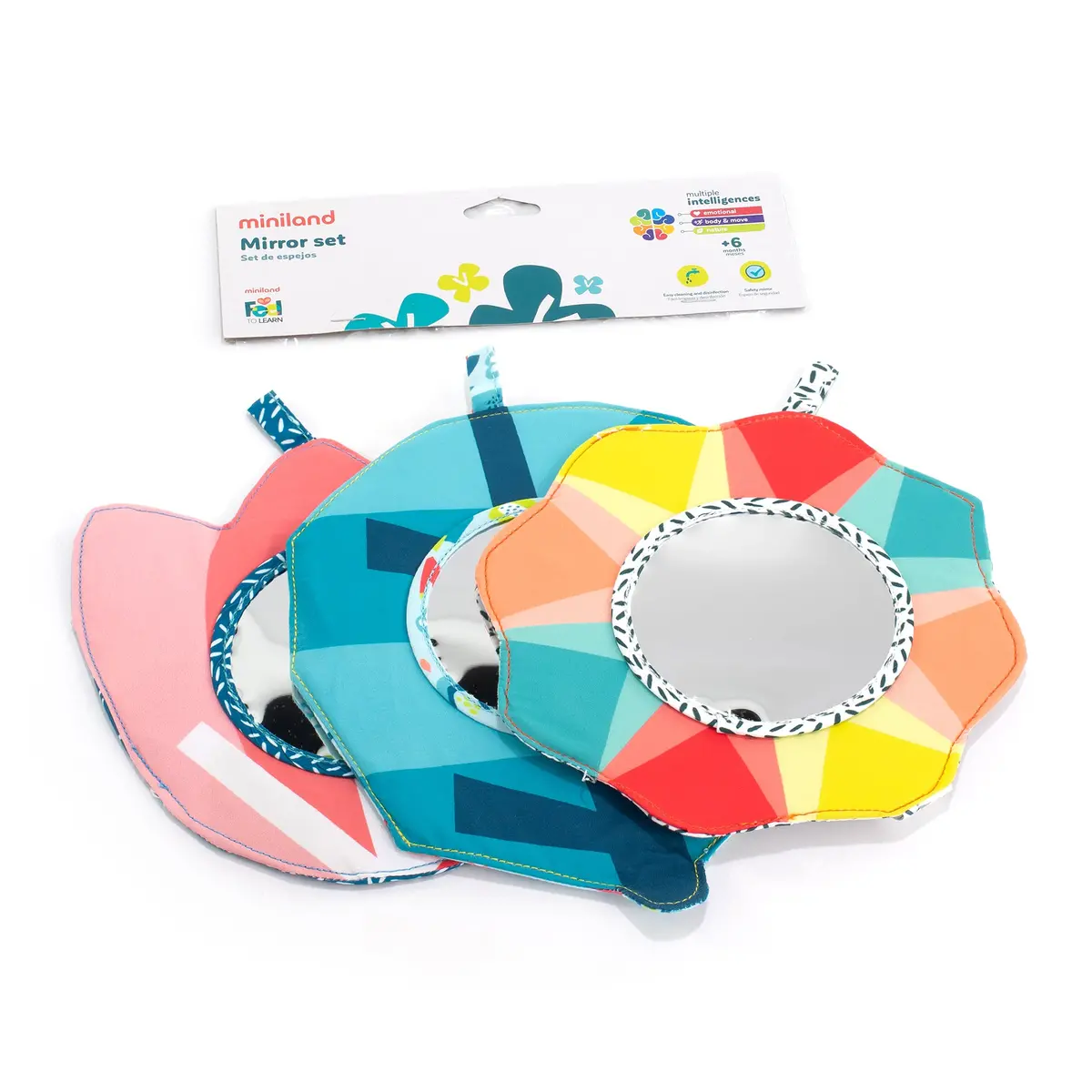 Miniland Feel To Learn Mirrors - Multisensory Exploration - Set Of 3 1