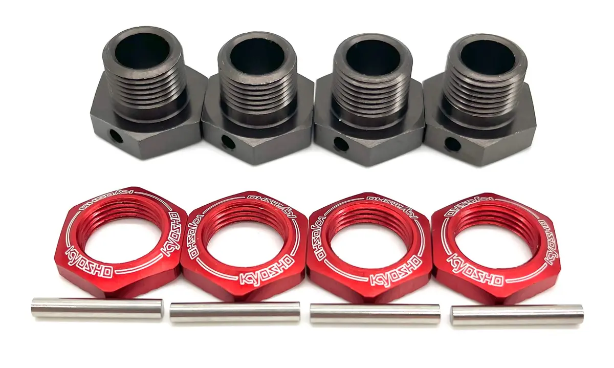 Kyosho Inferno Mp10 - 17Mm Hex Hubs Nuts Pins Wheel Tki4 Tki3 Serrated Kyo33015b 1
