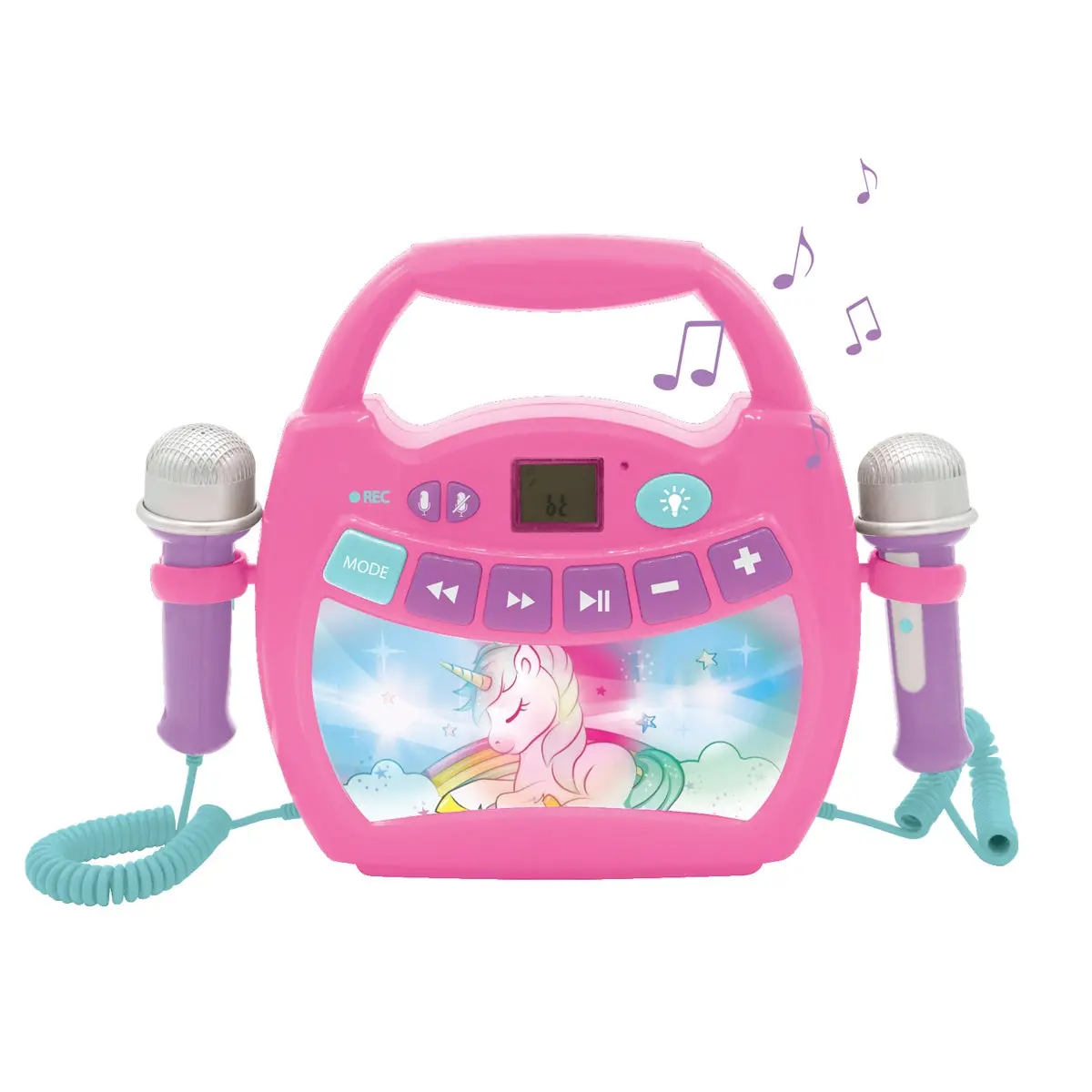 Lexibook Unicorn Lighted Bluetooth Karaoke Speaker With Voice Changer 1