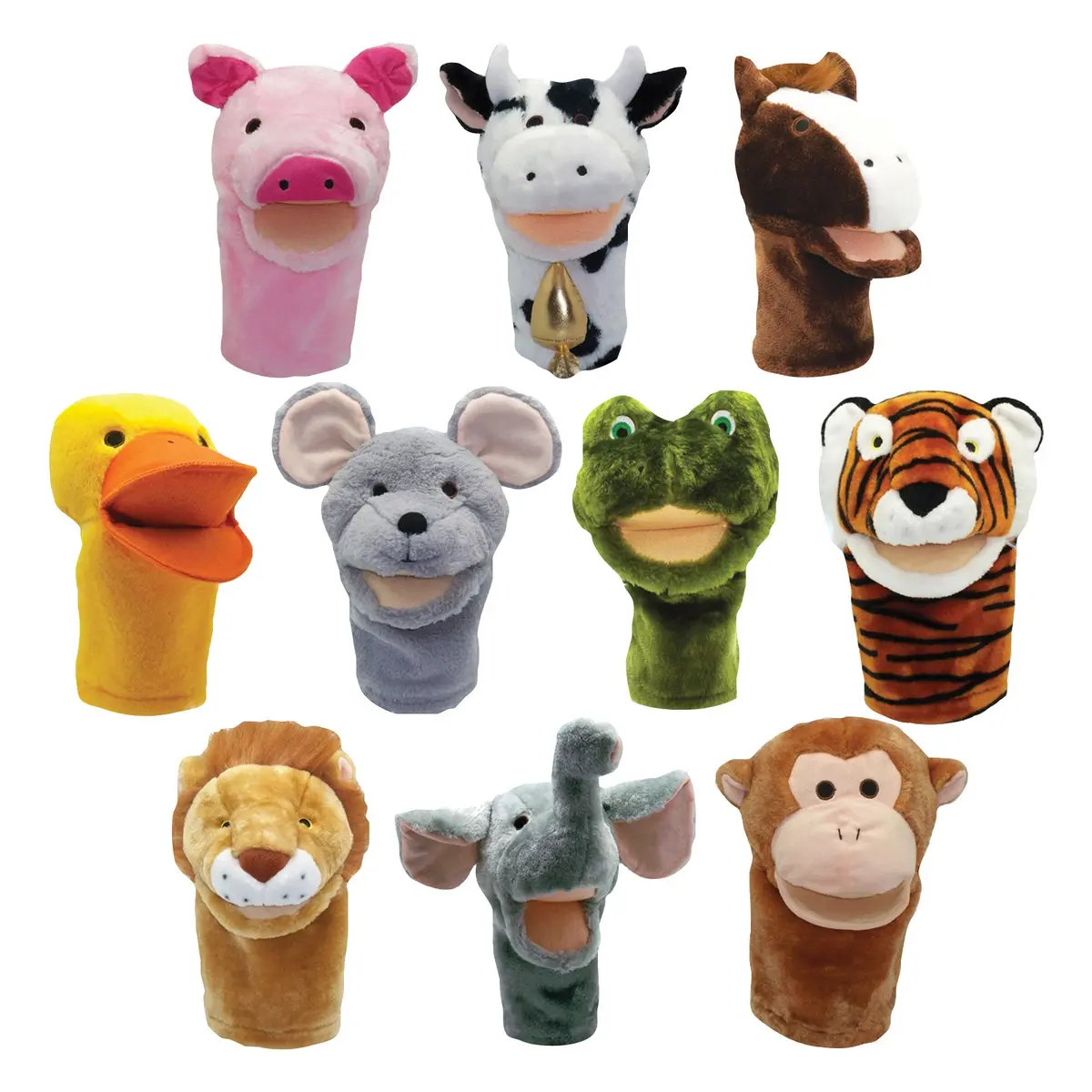 Get Ready Kids Bigmouth Animal Puppet Set Of 10 1