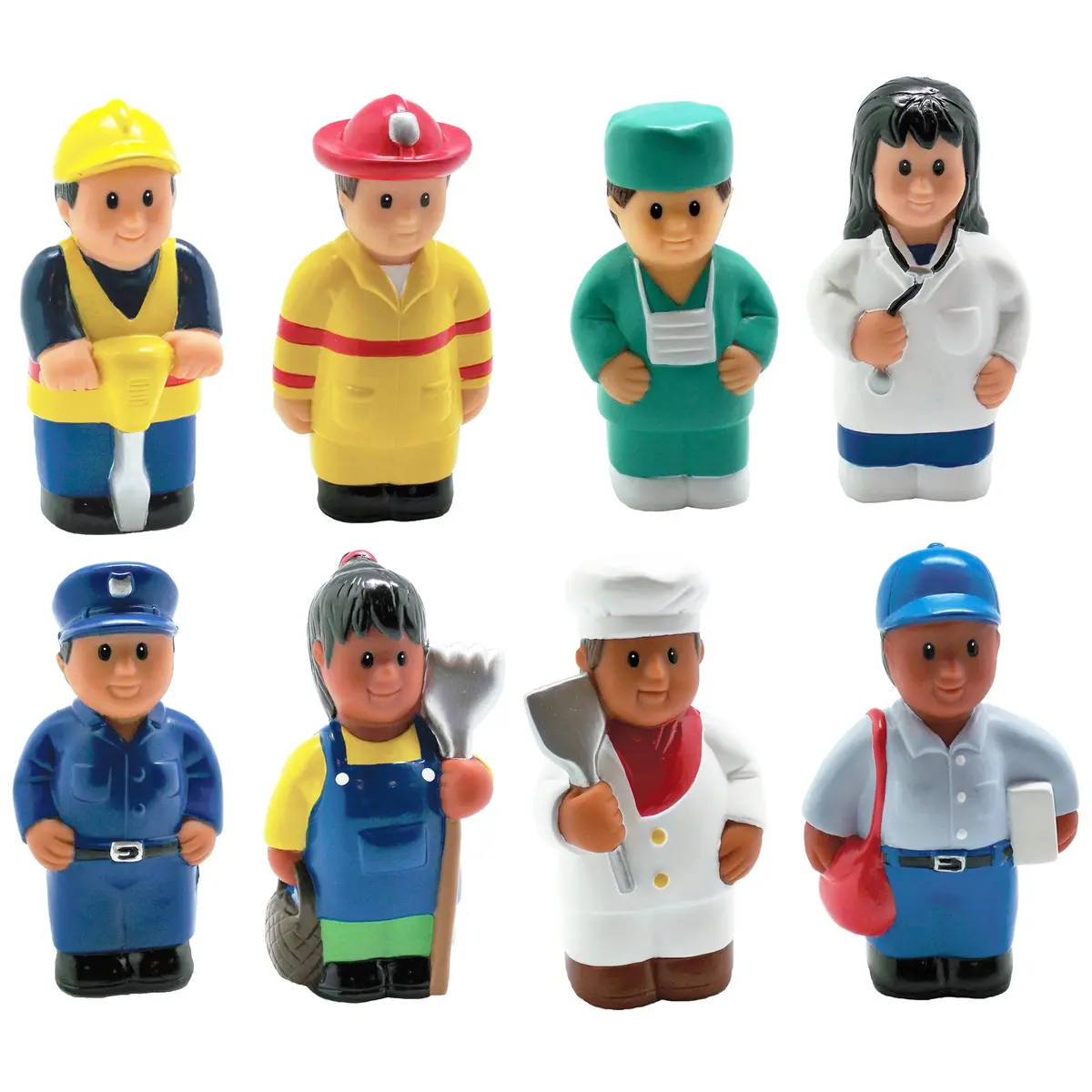 Get Ready Kids Multicultural Community Helper Figures - Set Of 8 1