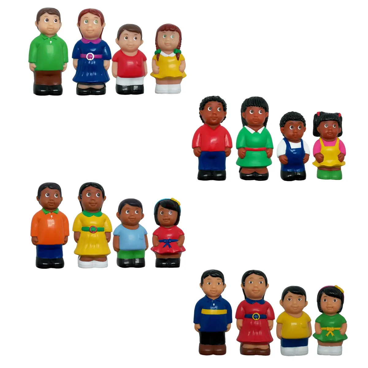 Get Ready Kids Large Family Play Figures - Set Of 16 1
