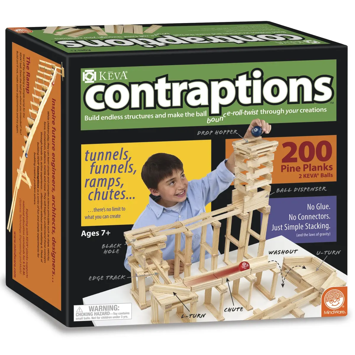 Mindware Keva Contraptions 200-Piece Plank Set - Stem Building Toy 1