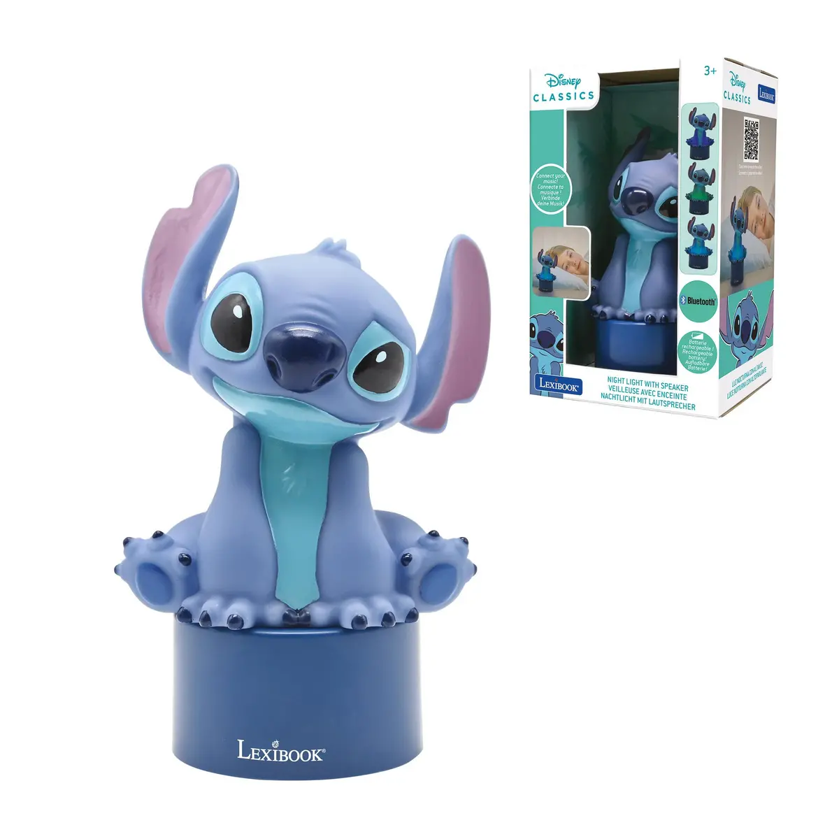 Stitch Led Nightlight And Bluetooth Speaker - Multicolor 1
