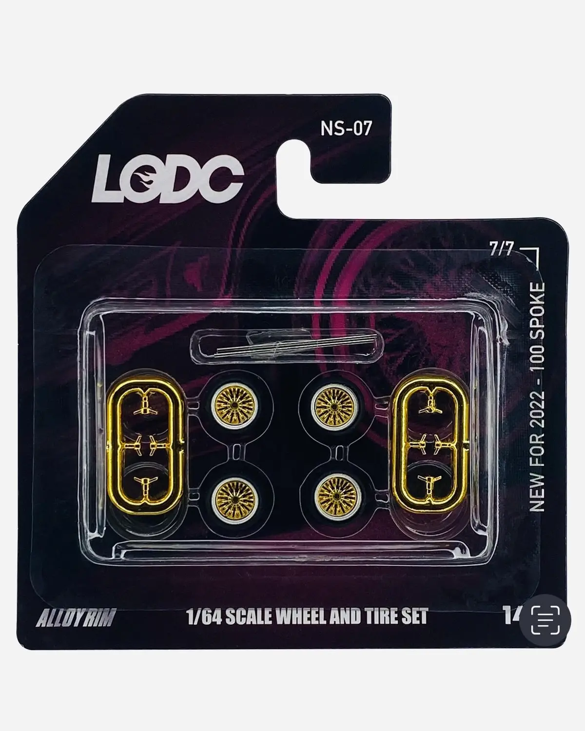 Lodc Series 2 Alloy 100 Spoke Rims Wheels & Tire Set W/ Axles Ns-07 (7/7) 1