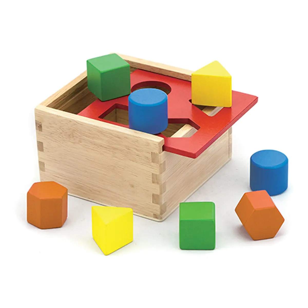 The Original Toy Company Hardwood Geometric Shape Sorter - Multi-Color 1