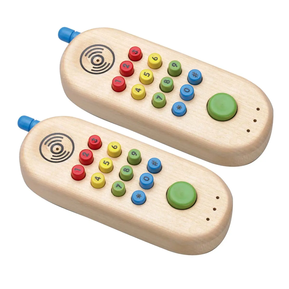 The Original Toy Company Dual Wooden Cell Phones For Toddlers 1