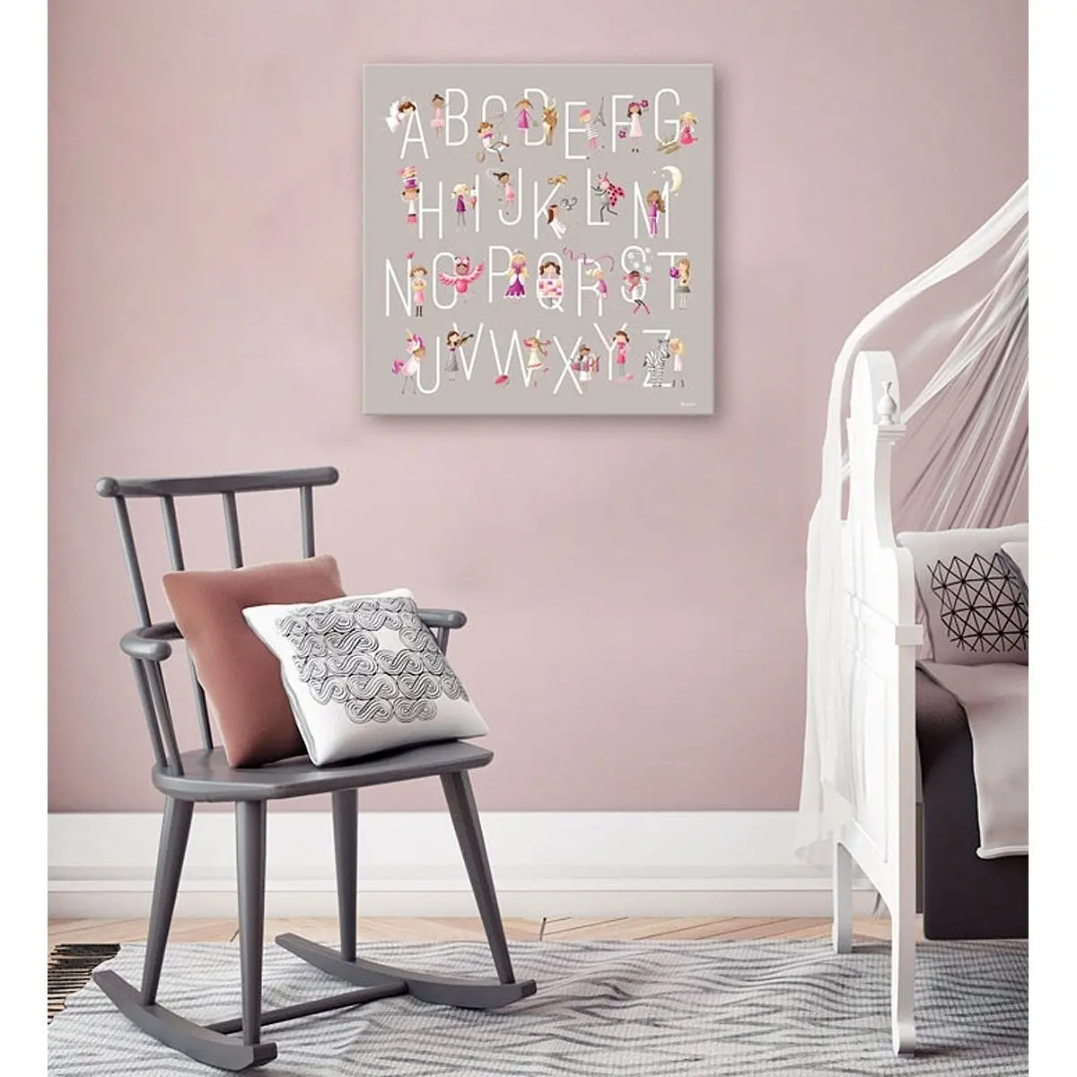 Sarah Lowe's G Is For Girls Hand-Stretched Canvas Art 1