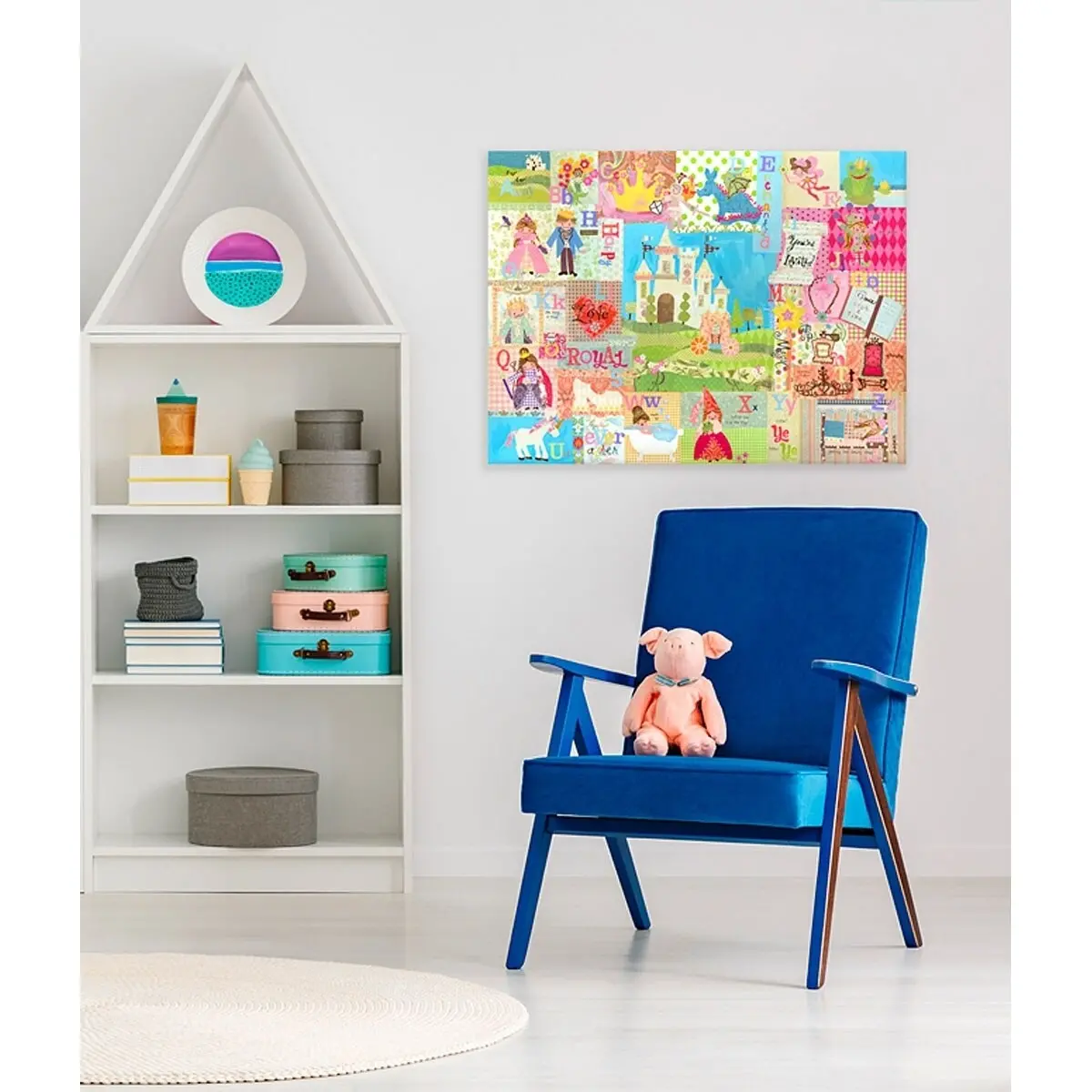 Oopsy Daisys Royal Alphabet Princess Canvas Art 1