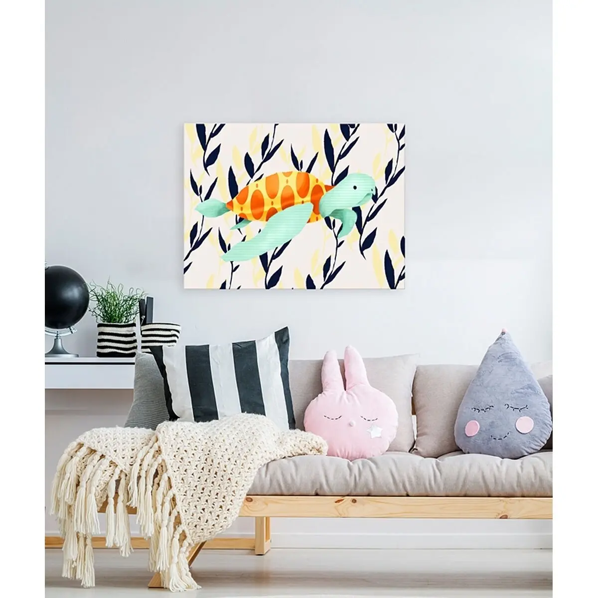 Oopsy Daisy Meghann O'hara Tom The Sea Turtle 14-Inch Canvas Wall Art 1