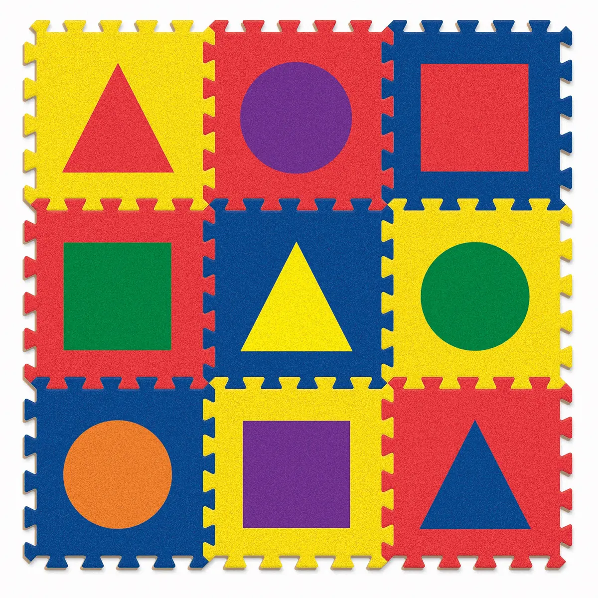 Wonderfoam Interlocking Carpet Tiles, Colorful 12X12 Inch Play Mats, 9-Pack 1