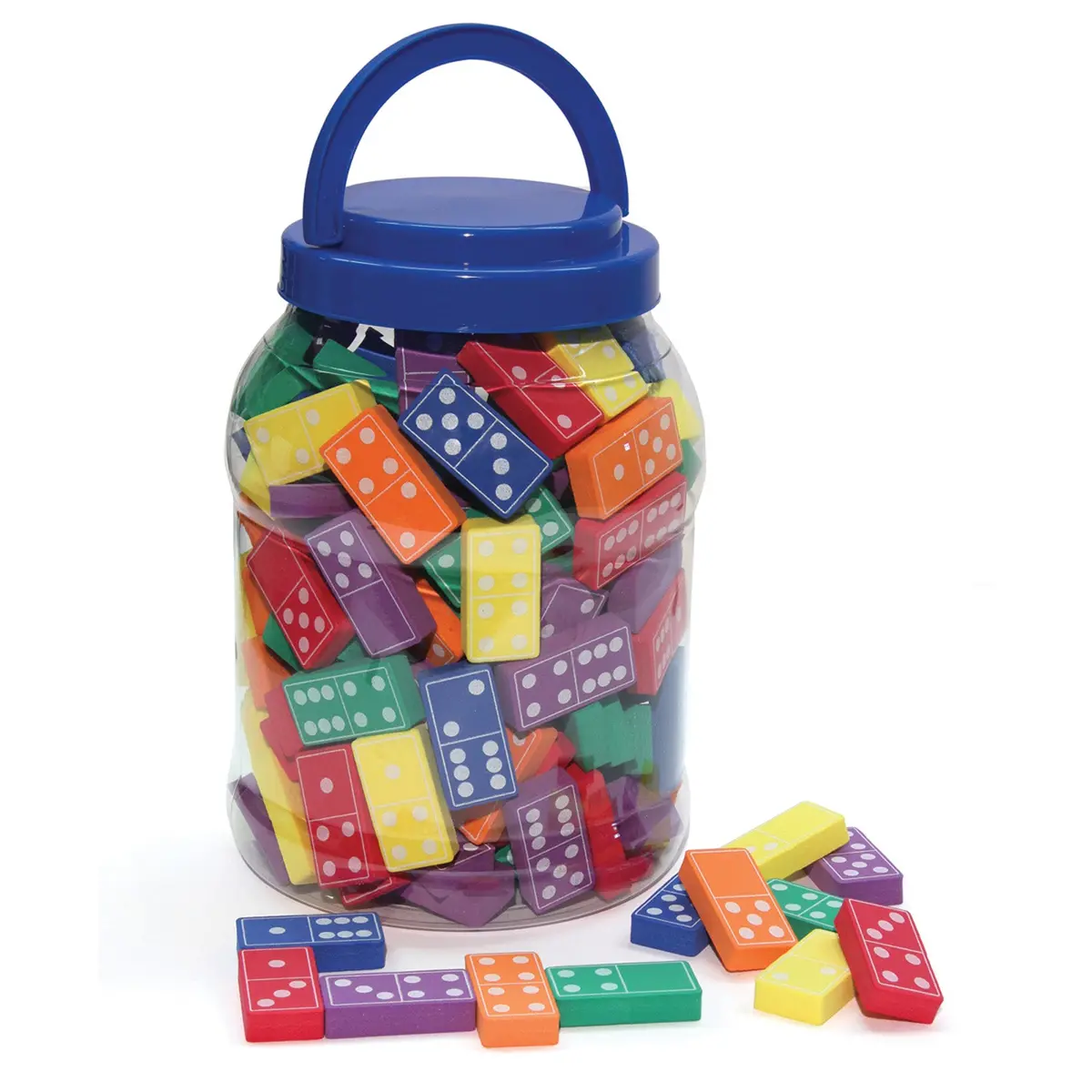 Wonderfoam Colorful Dominoes Set - Assorted Colors - 168 Pieces 1