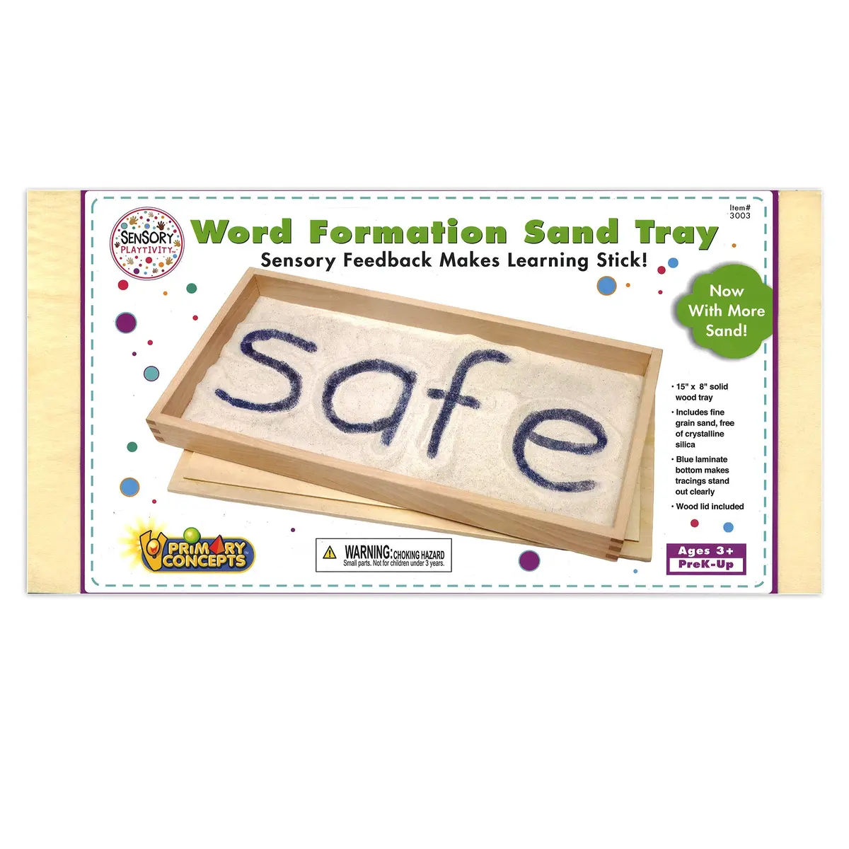 Primary Concepts Word Formation Sand Tray - Sensory Learning Tool - 15" X 8" 1