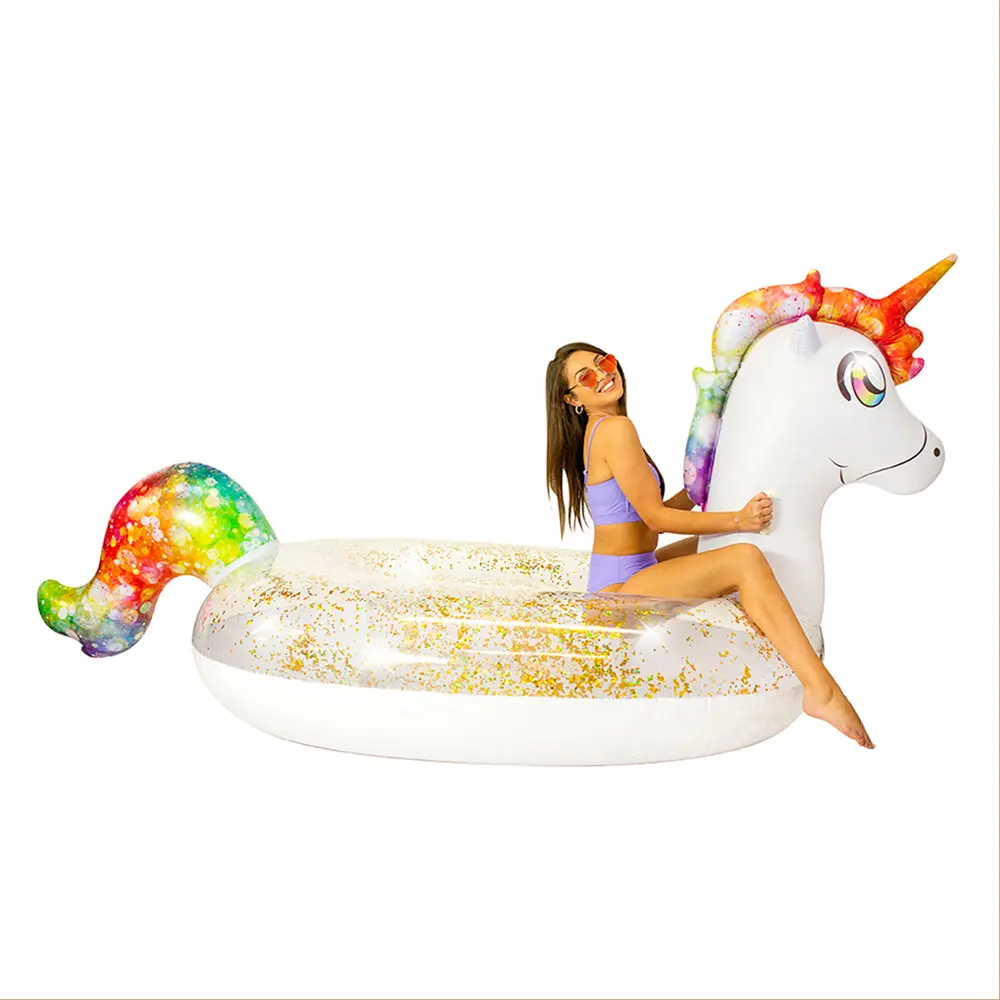 Poolcandy Glitter Unicorn Gigantic Pool Raft - Holographic Sparkle 1