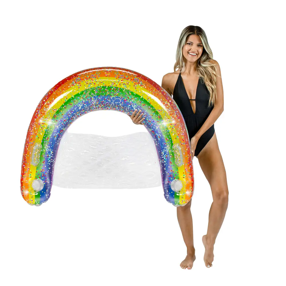 Poolcandy Rainbow Glitter Large Sun Chair – Classic Rainbow 1
