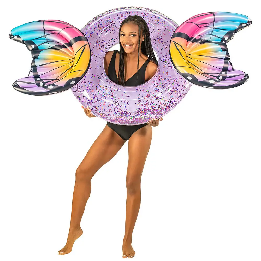 Poolcandy Glitter Butterfly 40-Inch Pool And Beach Tube 1