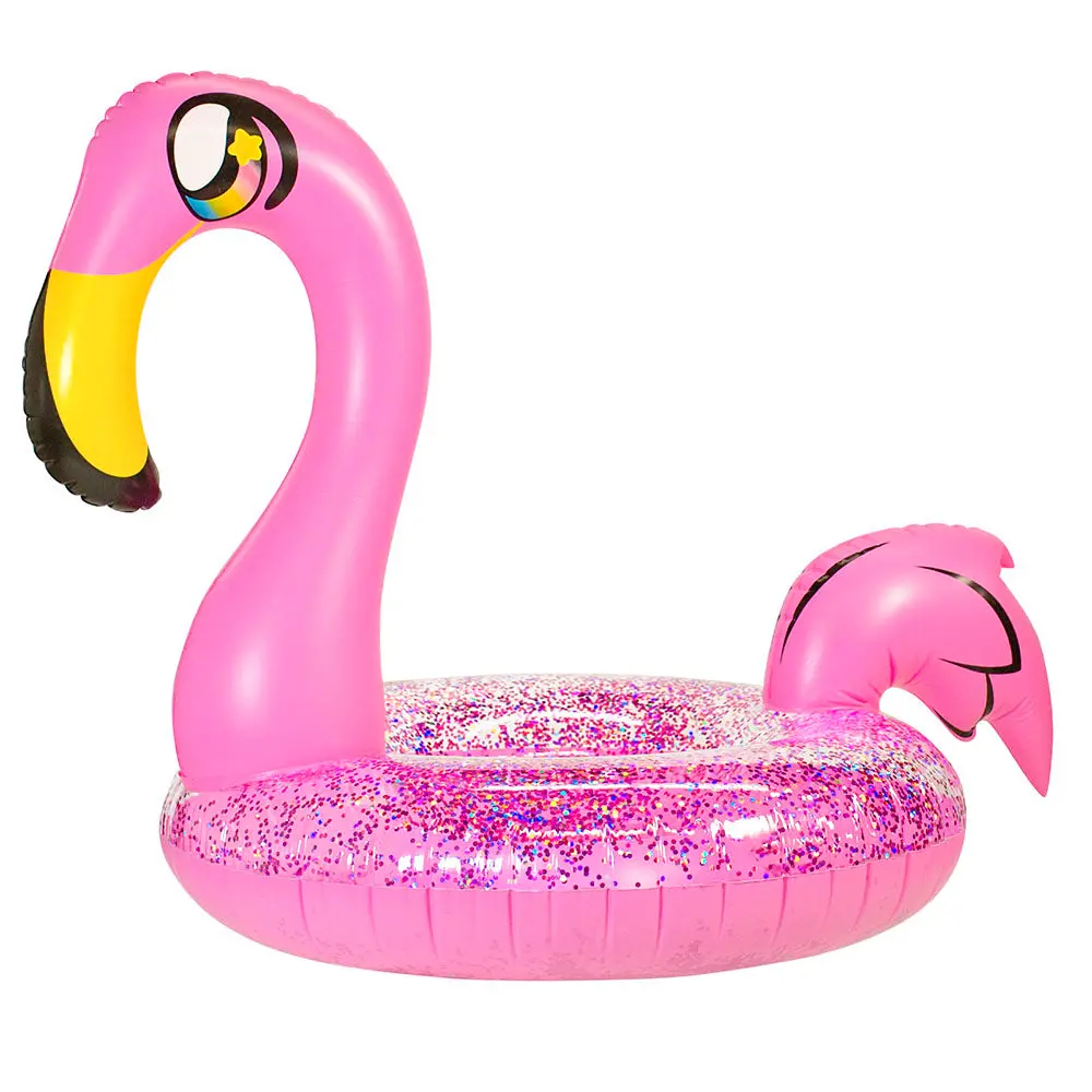 Poolcandy Jumbo Glitter Flamingo 48-Inch Pool Tube 1