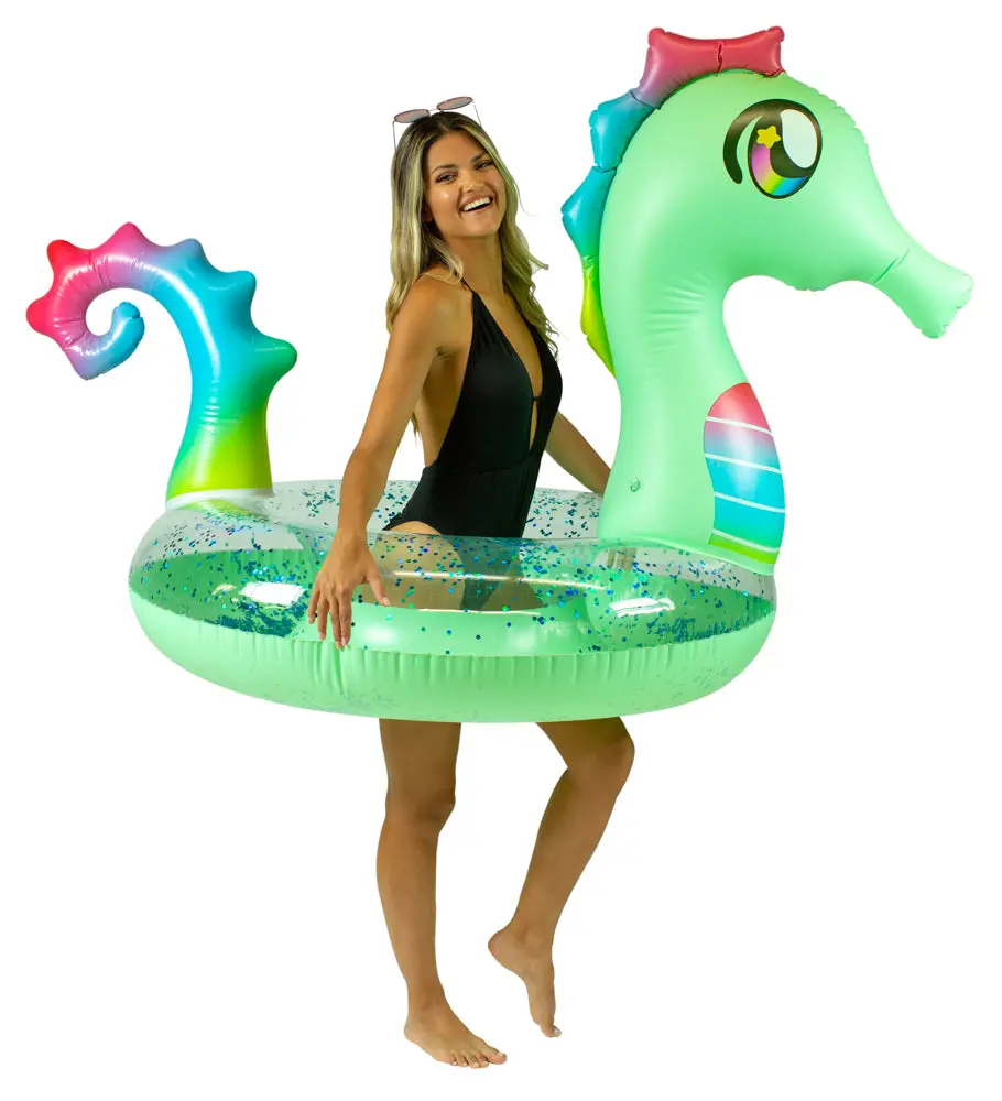 Poolcandy Jumbo Glitter Seahorse 48-Inch Beach & Pool Tube 1