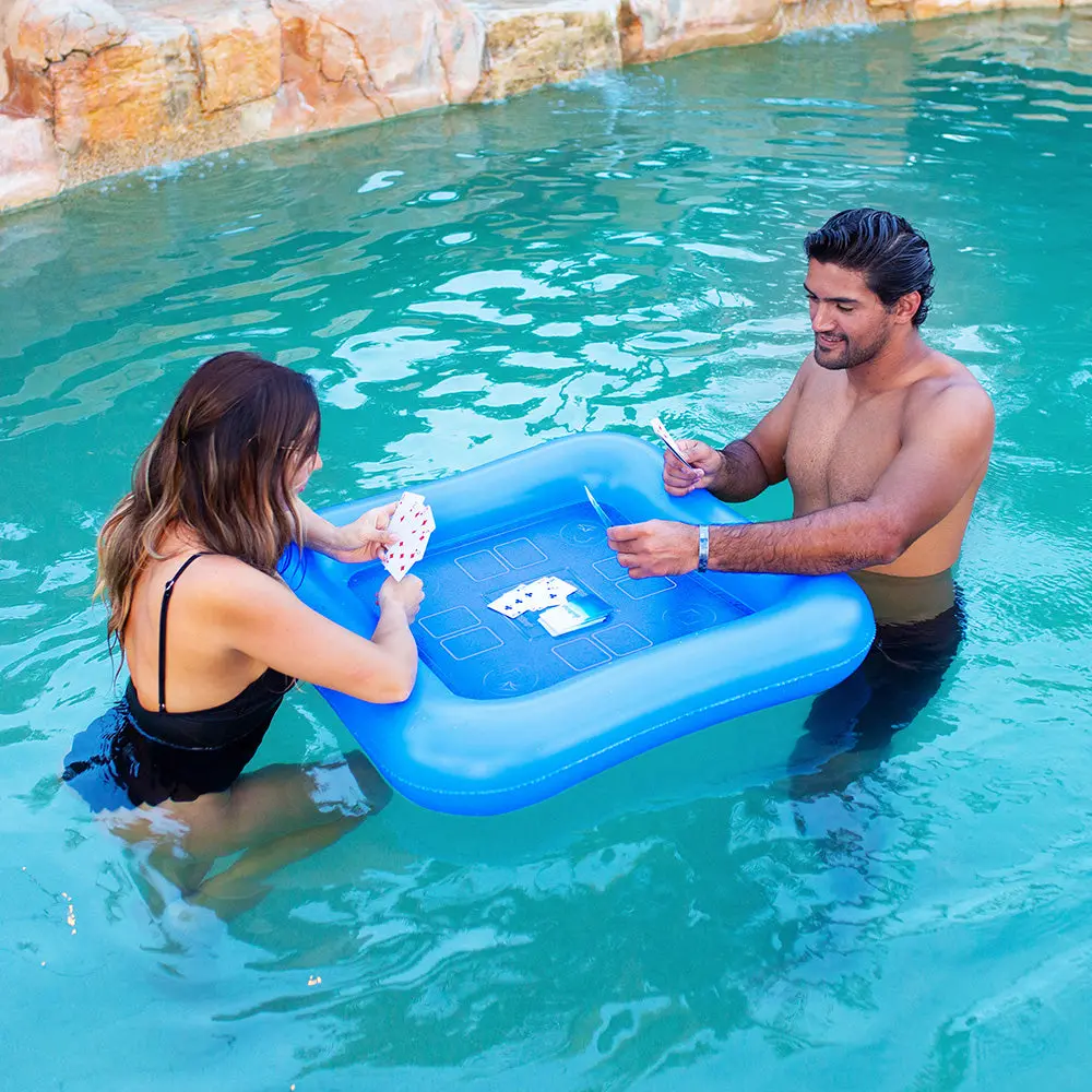 Poolcandy 28" Inflatable Floating Game Table With Waterproof Cards 1