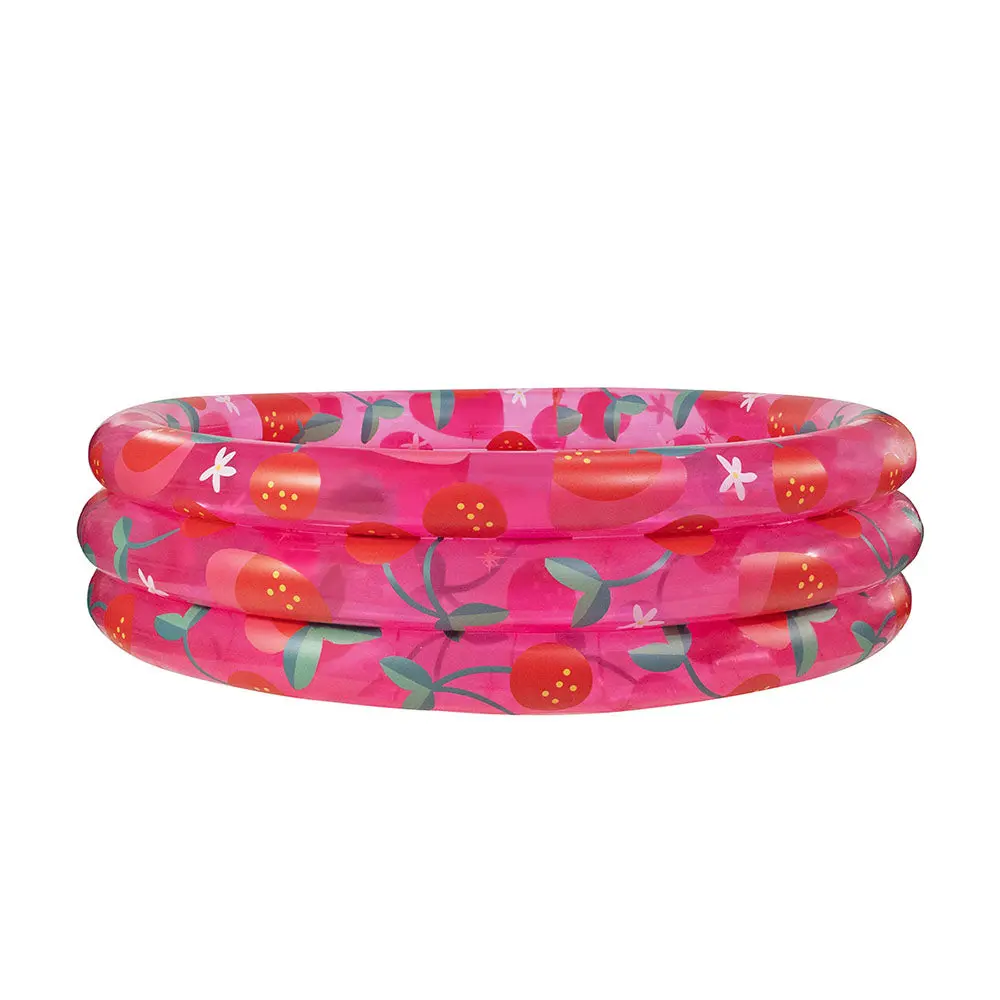 Poolcandy 60" Inflatable Sunning Pool - Strawberries & Cherries Design 1