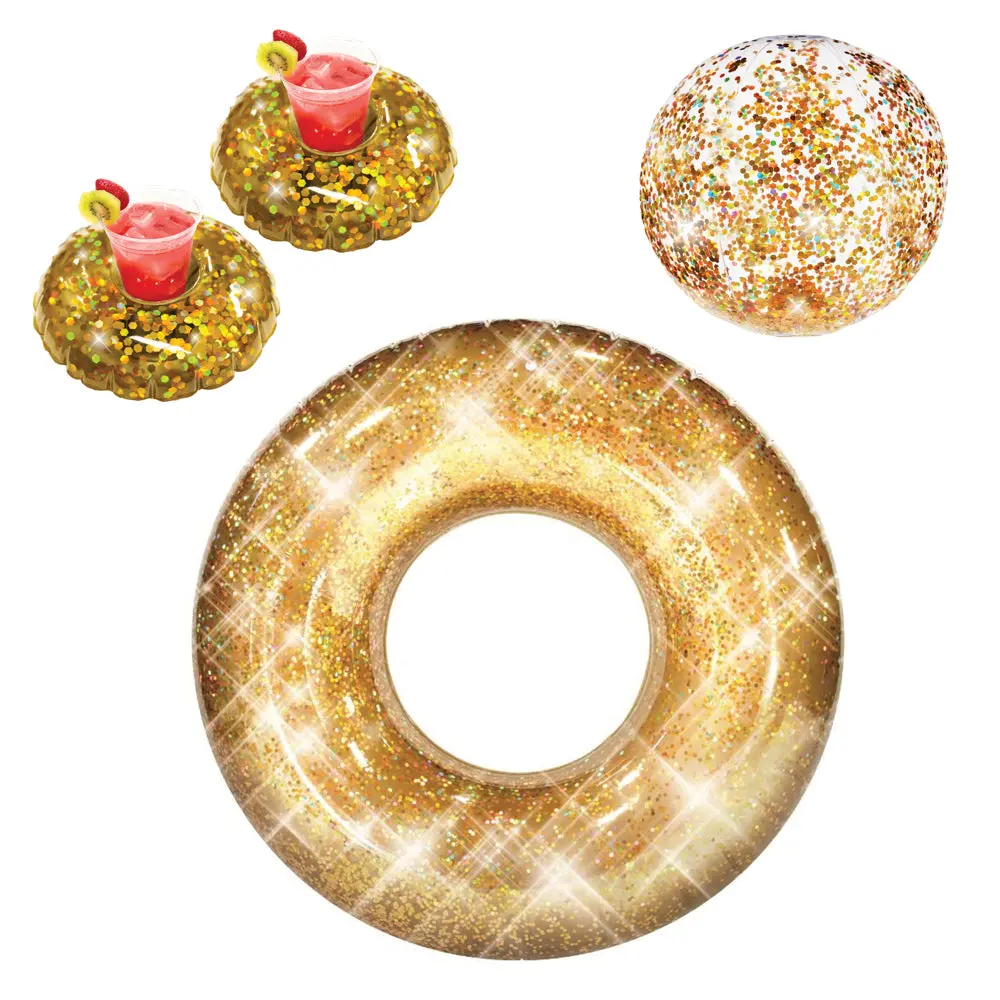 Poolcandy Sparkling Gold Glitter Pool Party Pack - 4Pc Set 1