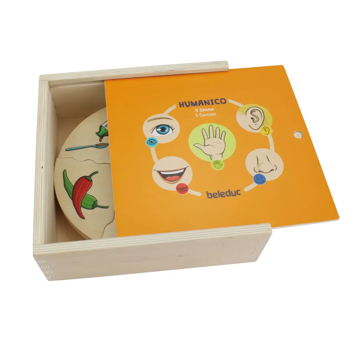 Beleduc Humanico 5 Senses Puzzle - Sensory Exploration Game 1