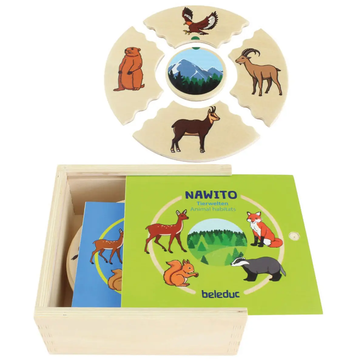 Beleduc Nawito Animal Habitats Educational Puzzle Set 1
