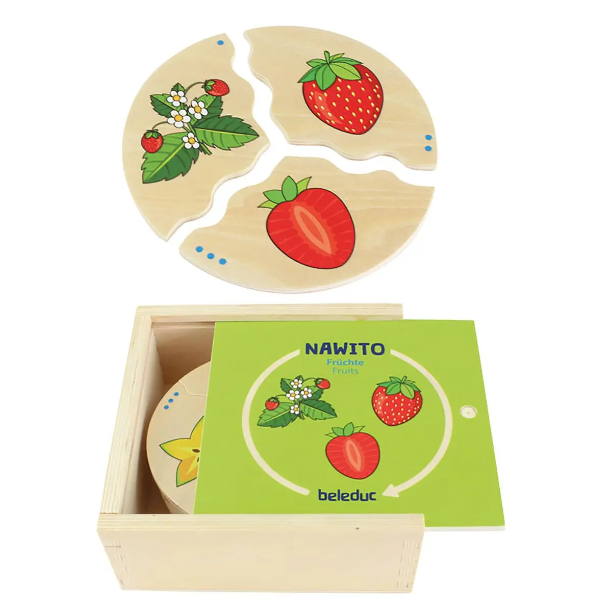 Beleduc Nawito 30-Piece Fruits Development Wooden Puzzle 1