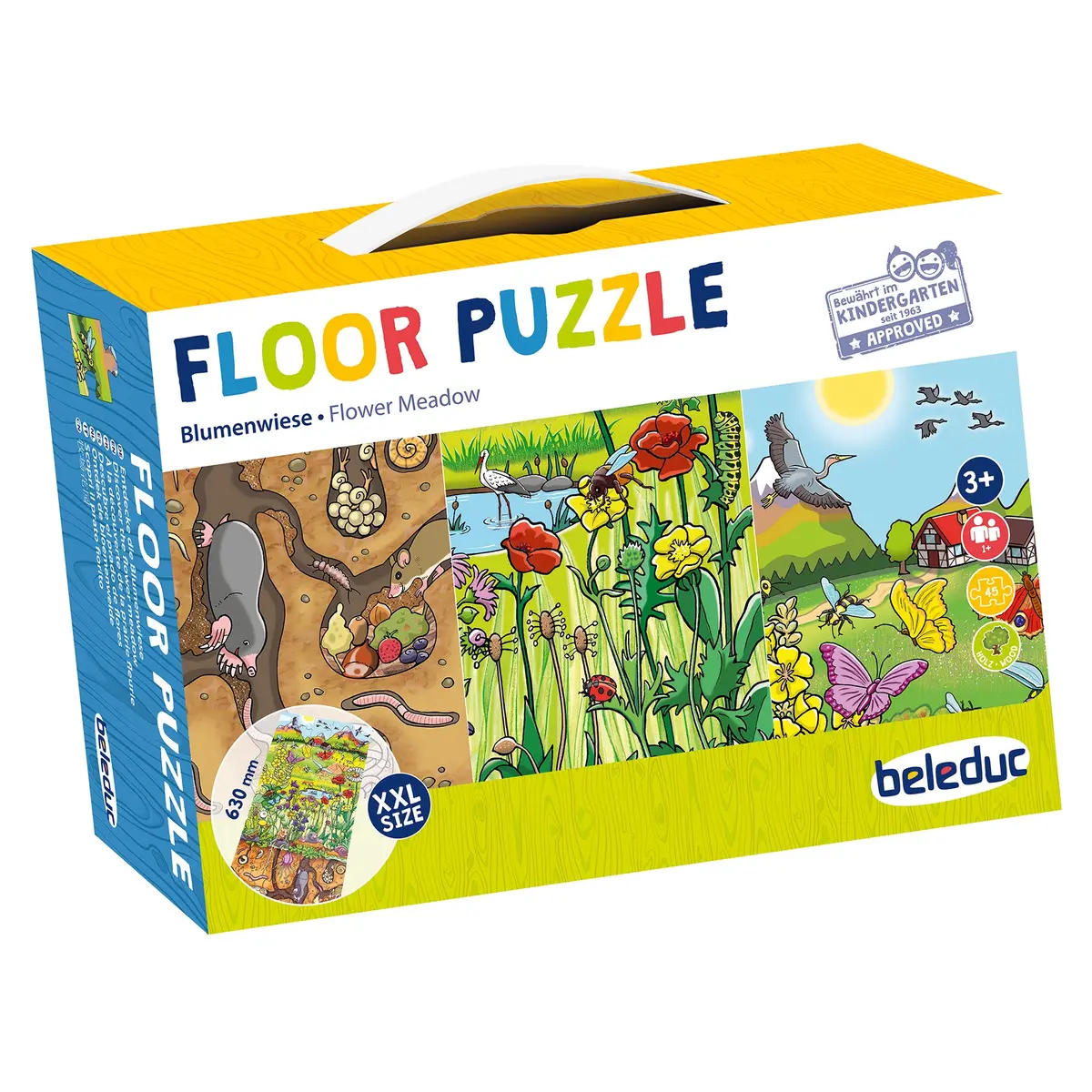 Beleduc Flower Meadow 45-Piece Wooden Floor Puzzle 1