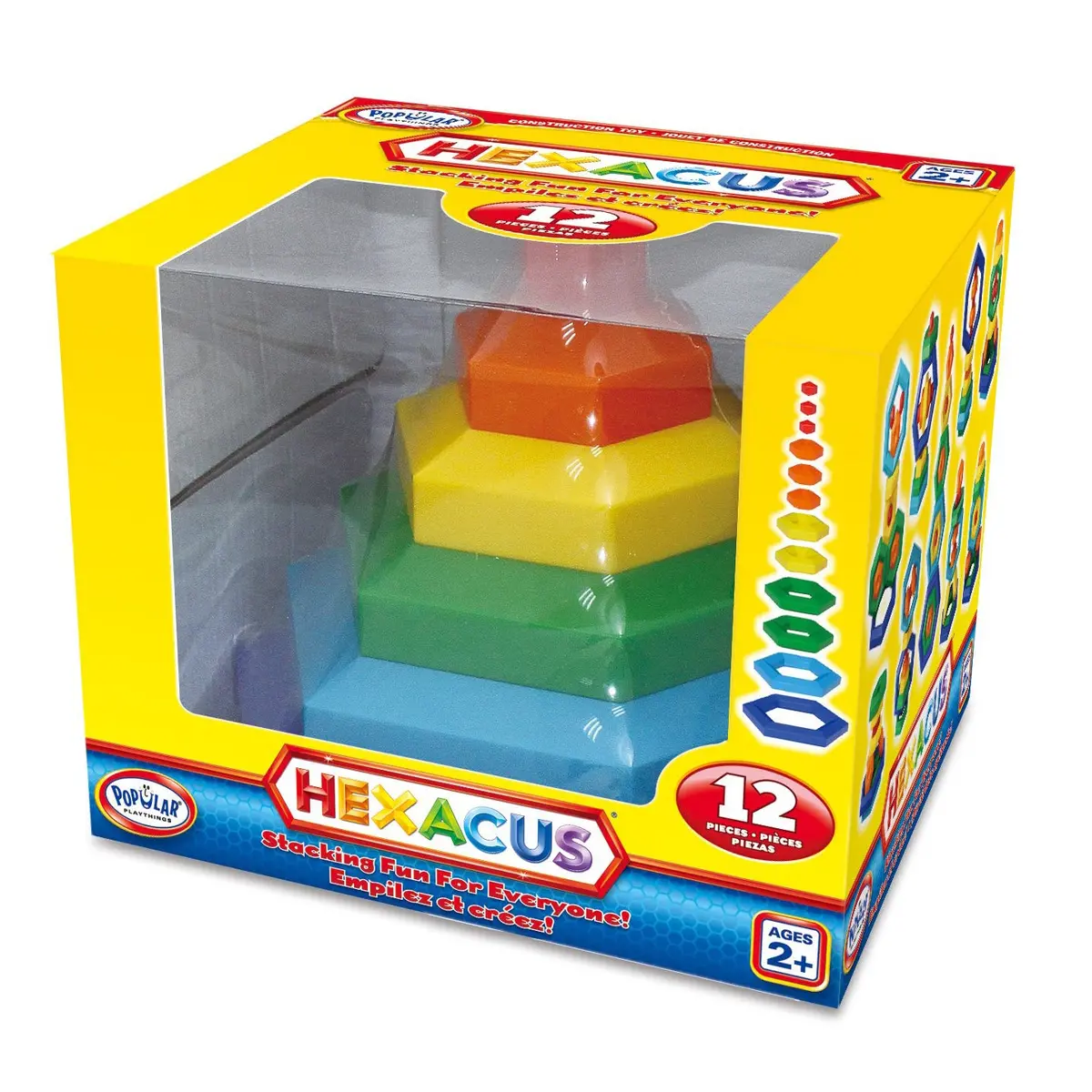 Popular Playthings Hexacus Stacking Game - Colorful Educational Toy 1