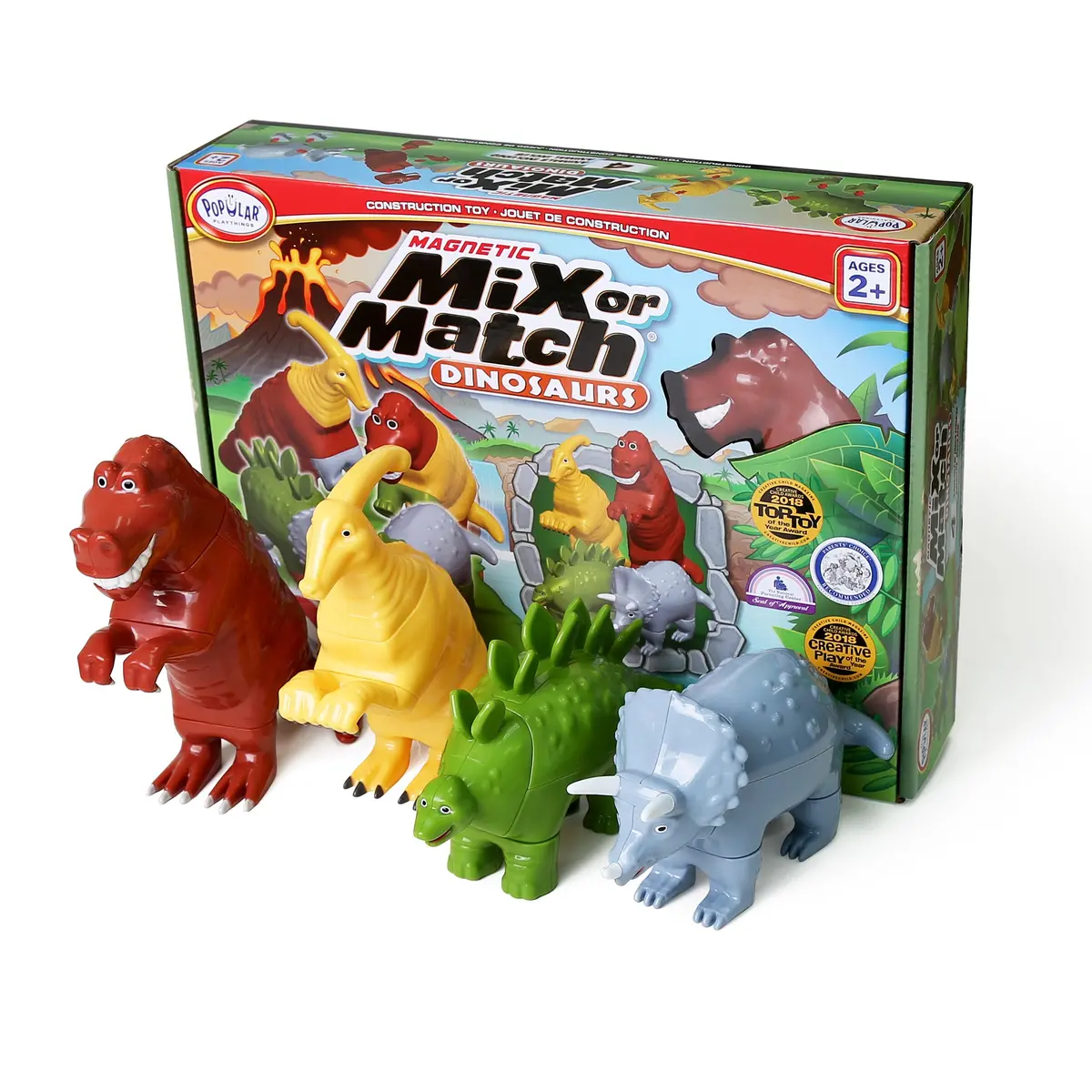 Popular Playthings Magnetic Mix Or Match Dinosaurs - Interactive Set 1