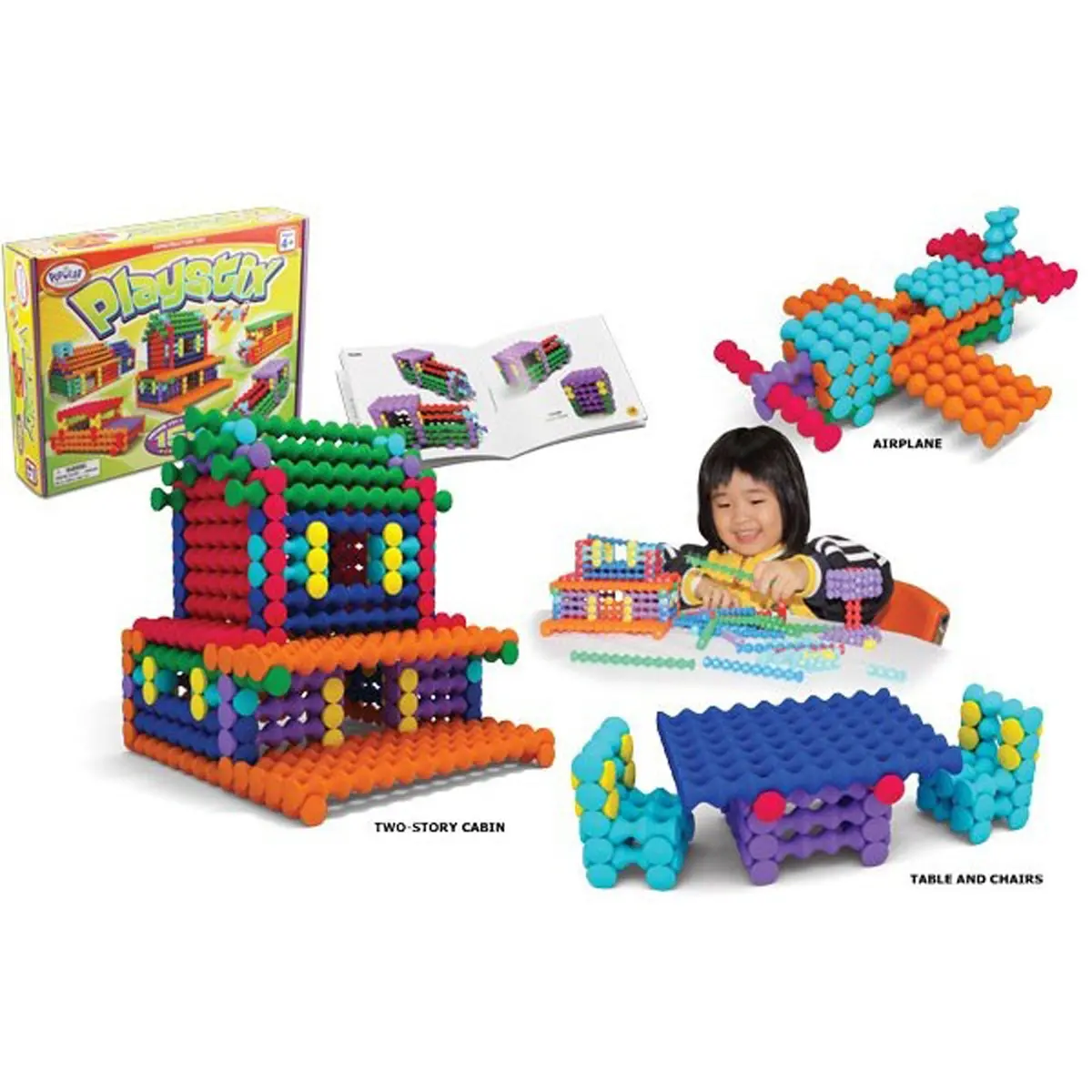 Popular Playthings Playstix 150-Piece Color-Coded Construction Set 2