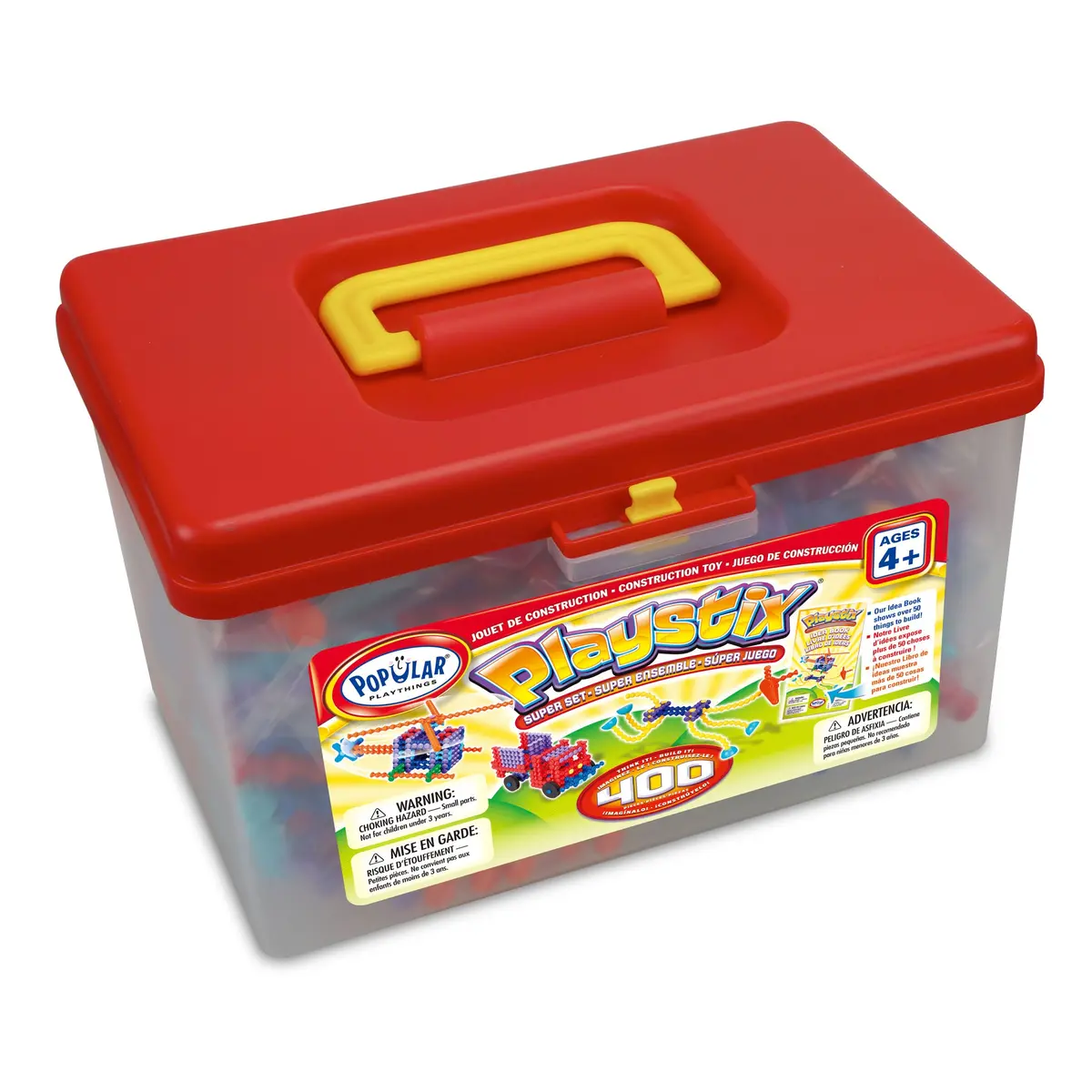 Popular Playthings Playstix 400-Piece Super Set - Creative Building Toy 1