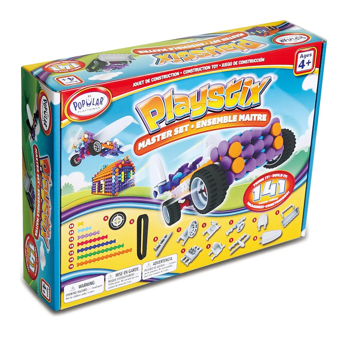 Popular Playthings Playstix 141-Piece Master Construction Set 1