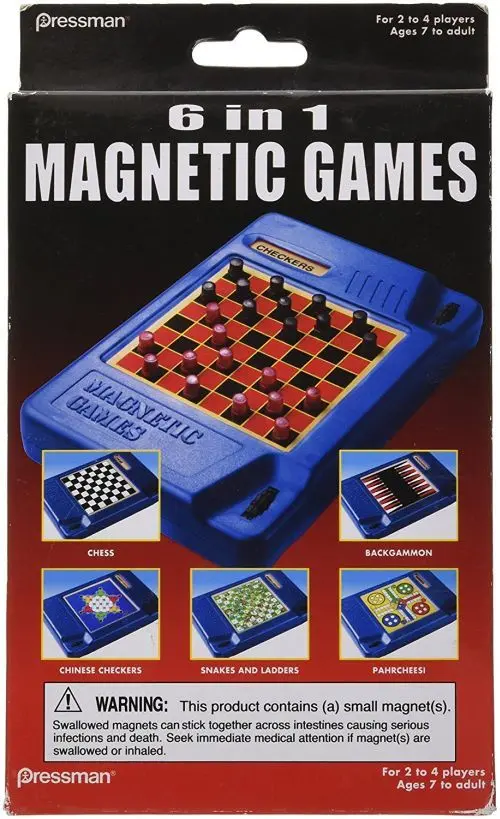 Pressman 6-In-1 Travel Magnetic Games Set 1