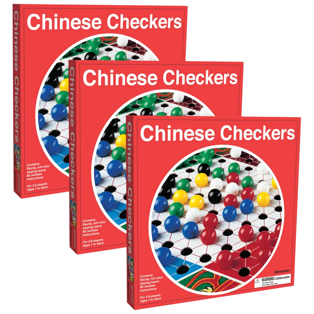 Pressman Chinese Checkers 90Th Anniversary Edition Board Game, Pack Of 3 1