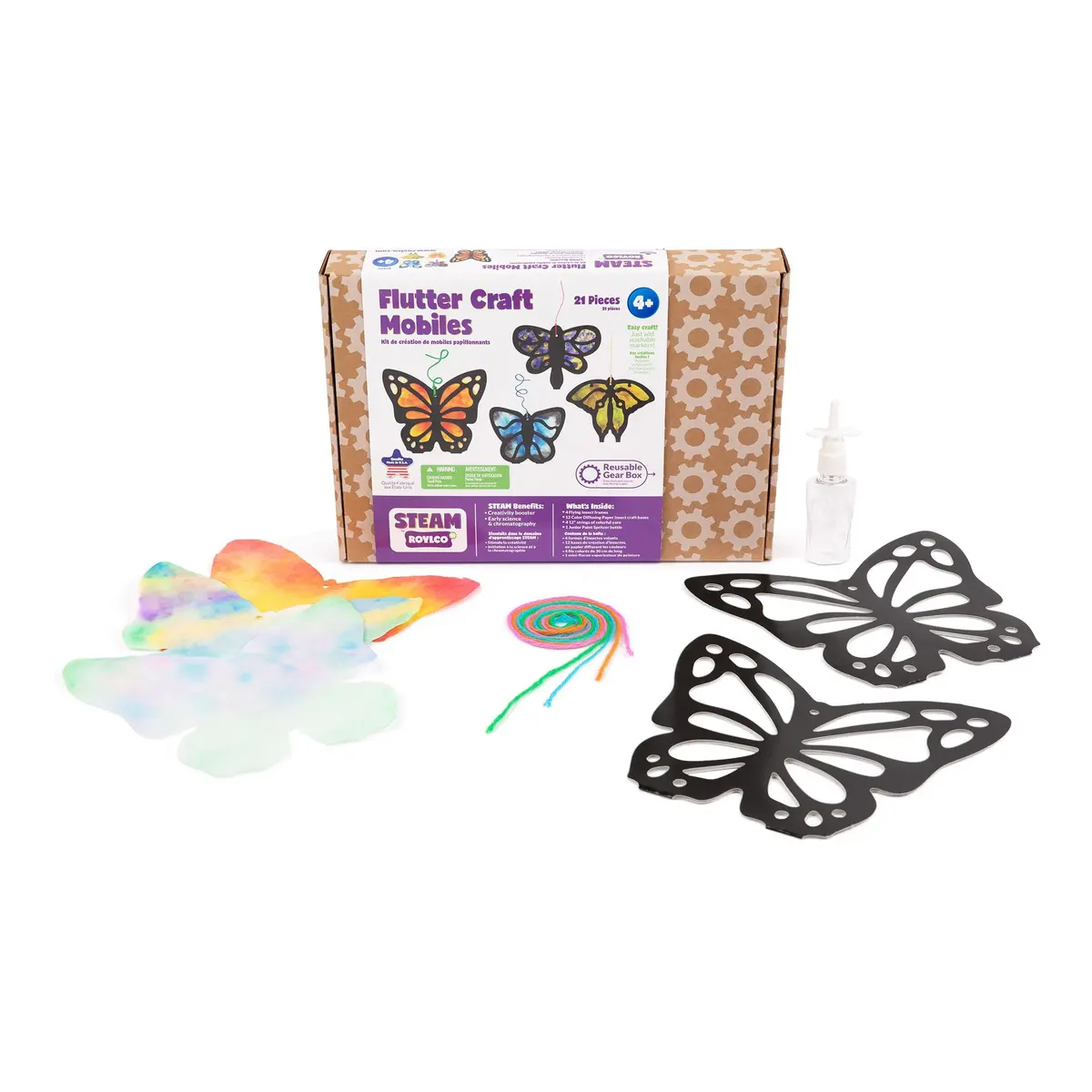 Roylco Artistic Flutter Craft Mobiles Kit - 21 Piece Set 1