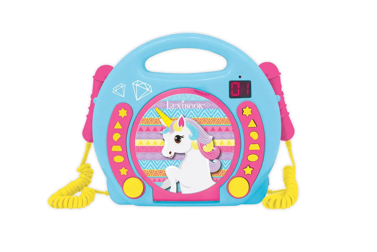 Lexibook Unicorn-Themed Portable Cd Player With Dual Microphones 1