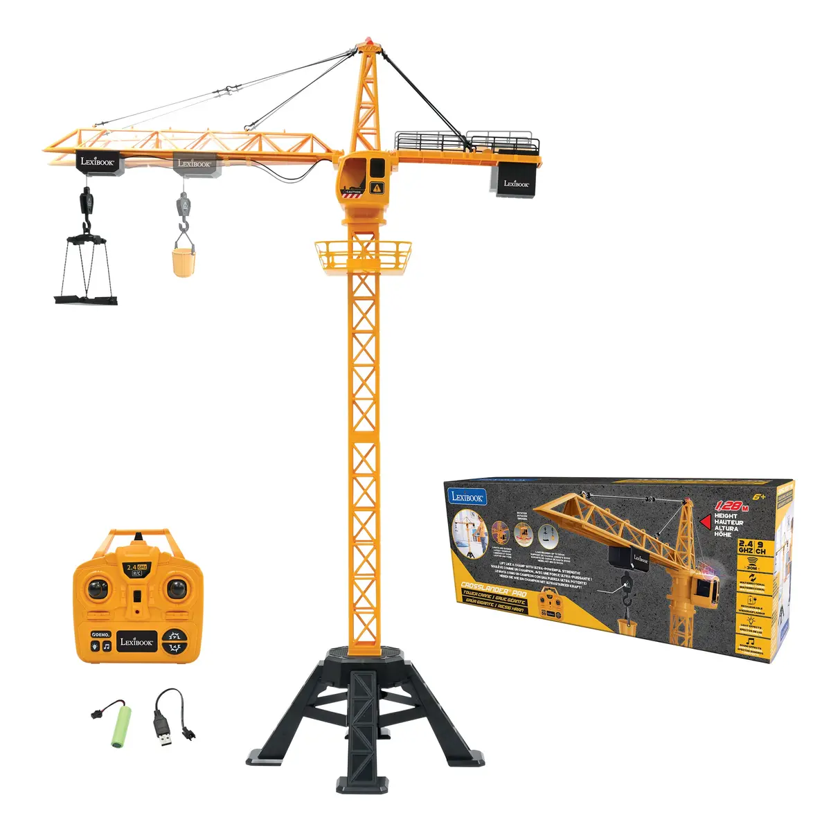 Lexibook Crosslander® Pro Tower Crane - Get Busy On The Building Site With This Large Remote-Controlled Crane Featuring Dynamics Sounds And Effects! 1