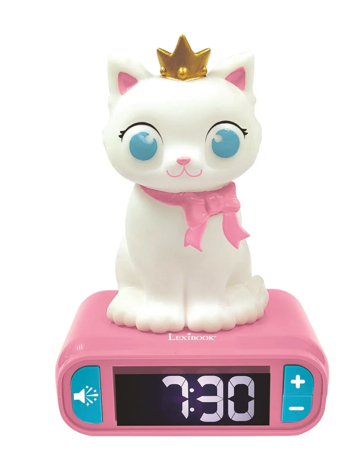 Lexibook Kitten-Themed Digital Alarm Clock With Nightlight - Interactive Sound Effects 1
