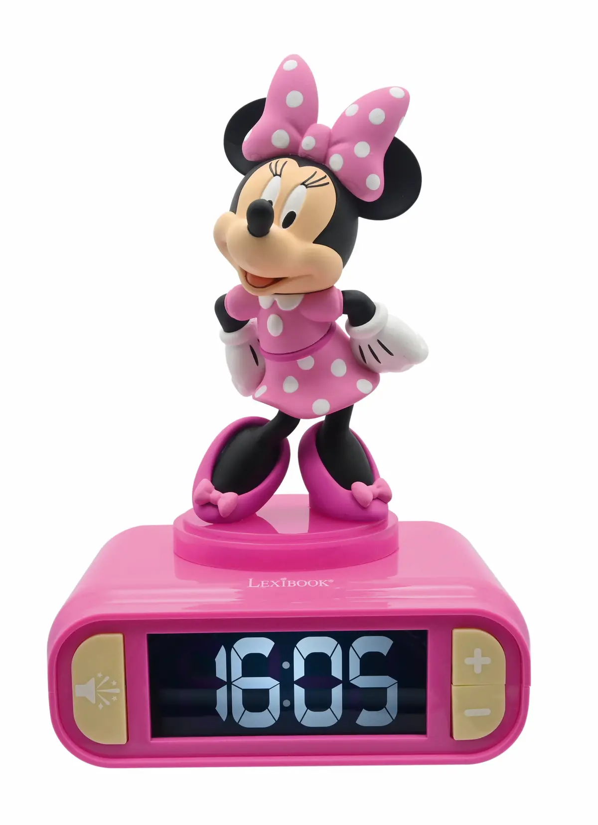 Disney Minnie Mouse Digital Alarm Clock With Nightlight - Pink 1