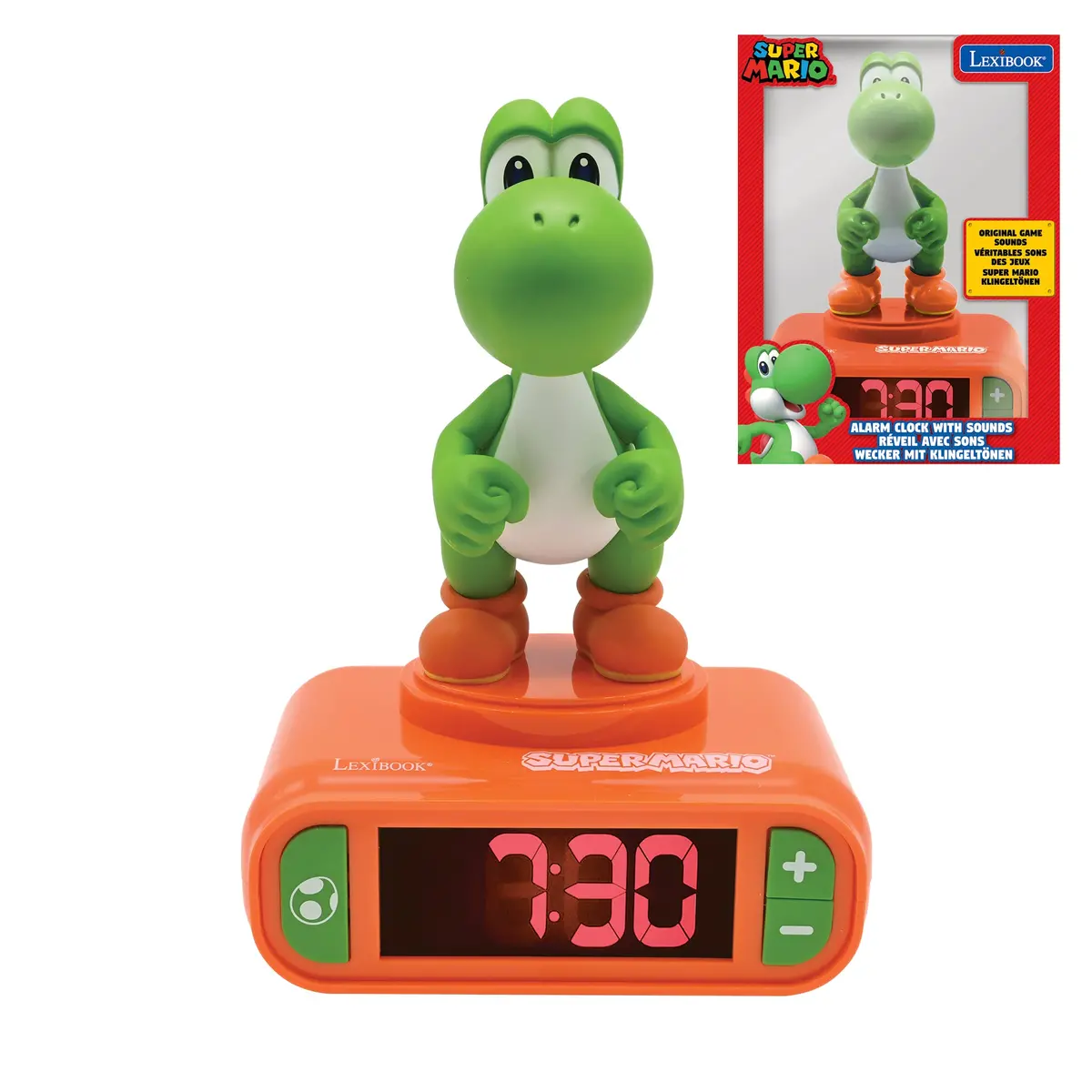 Yoshi Alarm Clock With Digital Sounds - Super Mario - Green 1