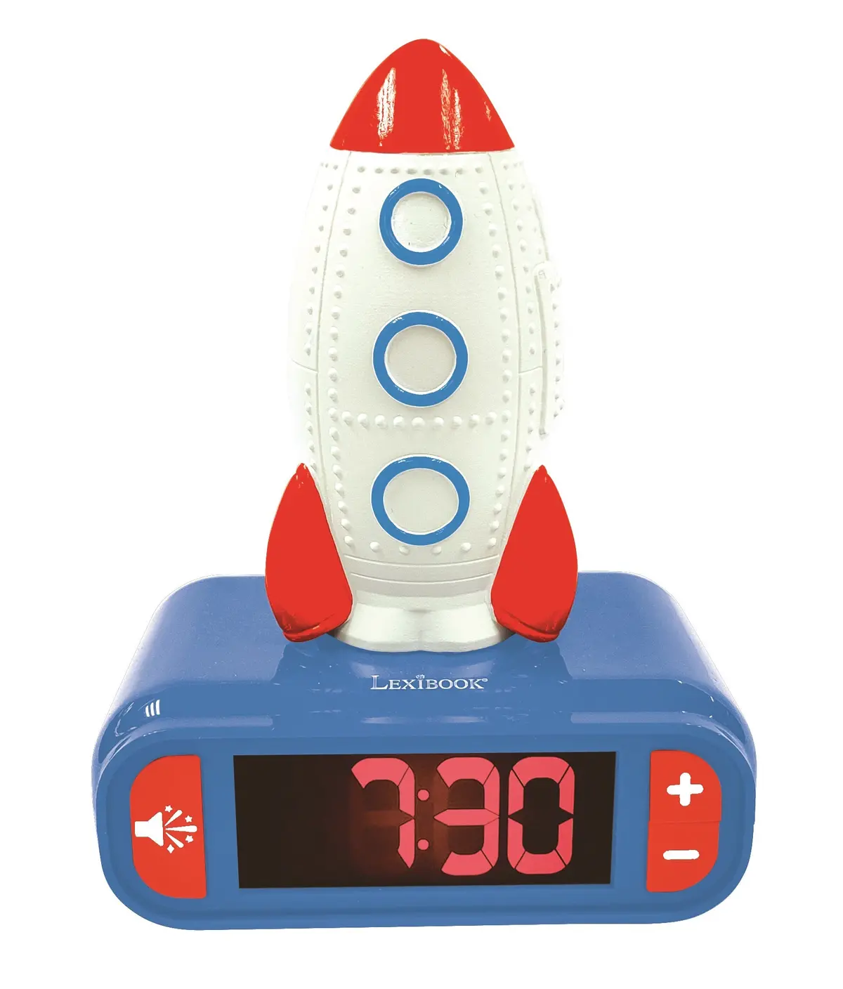 Lexibook Rocket-Themed Digital Alarm Clock With Nightlight - Space Adventure 1