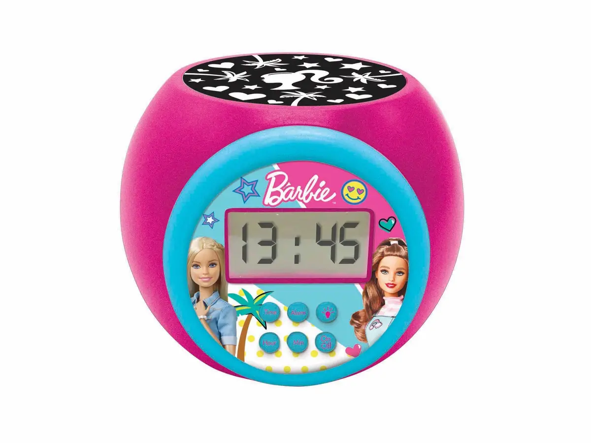 Barbie Projector Alarm Clock With Timer - Multicolor Lcd 1