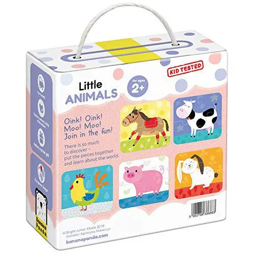 Banana Panda Little Animals 5-Pack Jigsaw Puzzle – 4 Pc Each 1