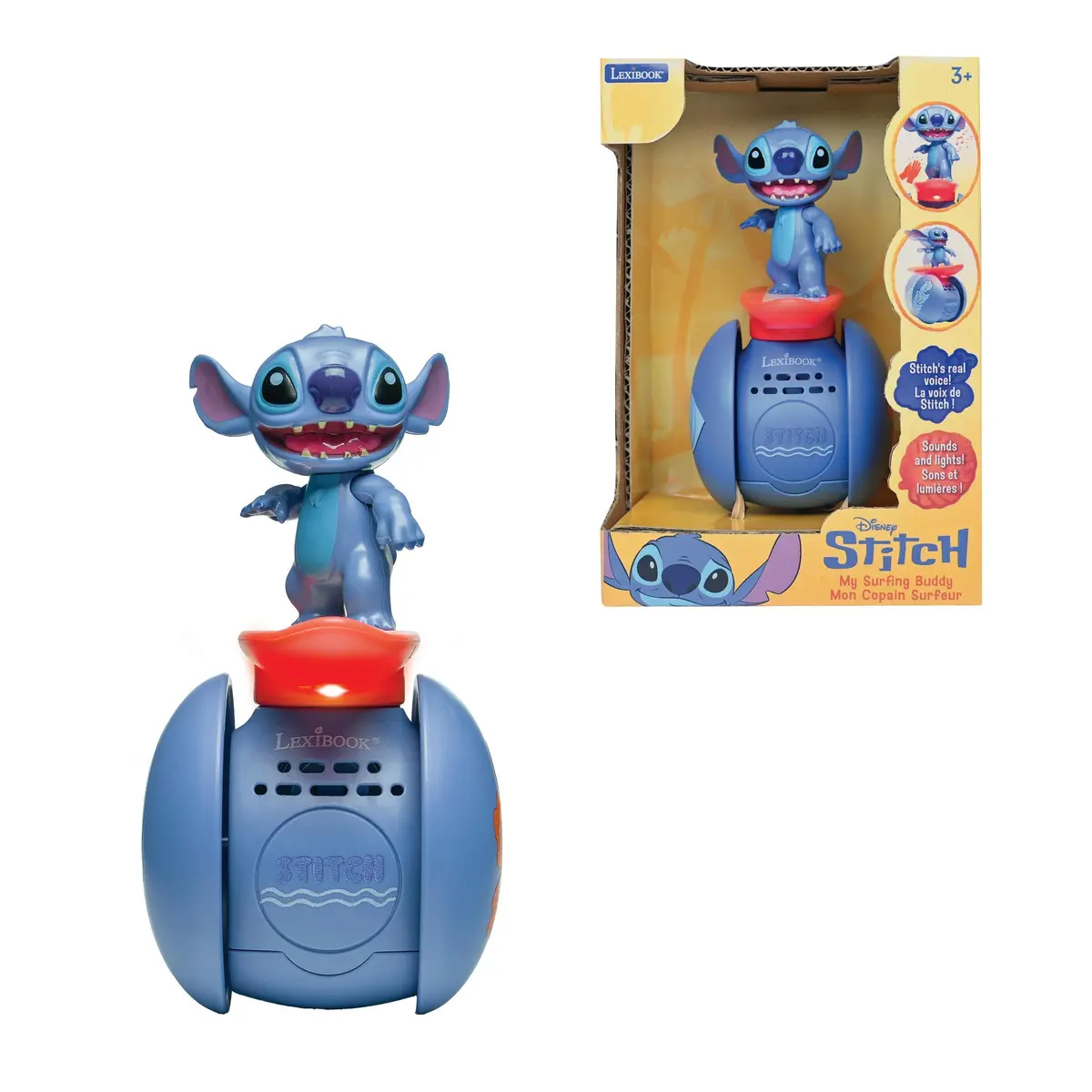 Surf's Up Stitch Interactive Toy With Balancing Wheel And Sounds 1
