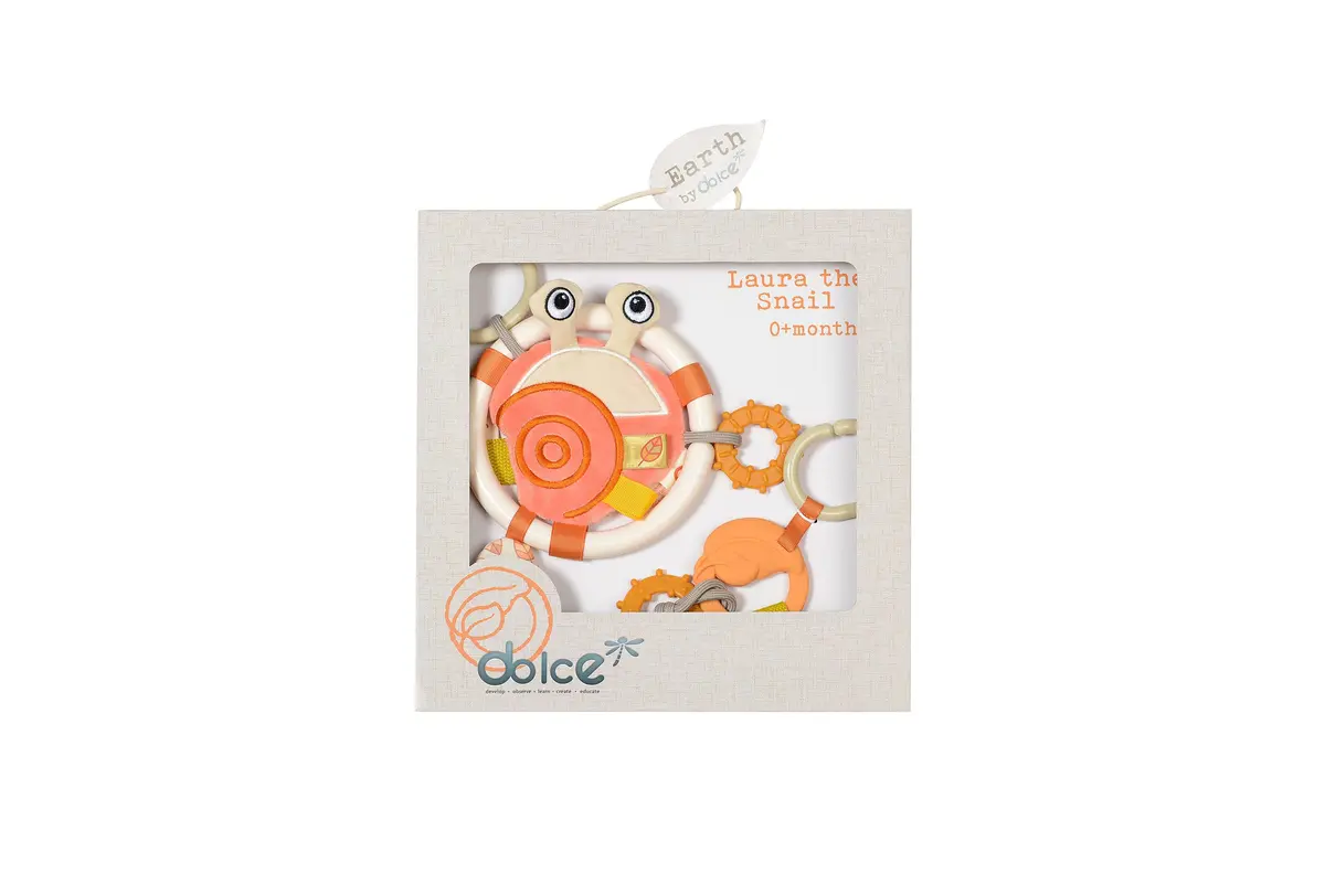 Dolce Laura Snail & Earth Activity Teether - Colorful And Interactive 1